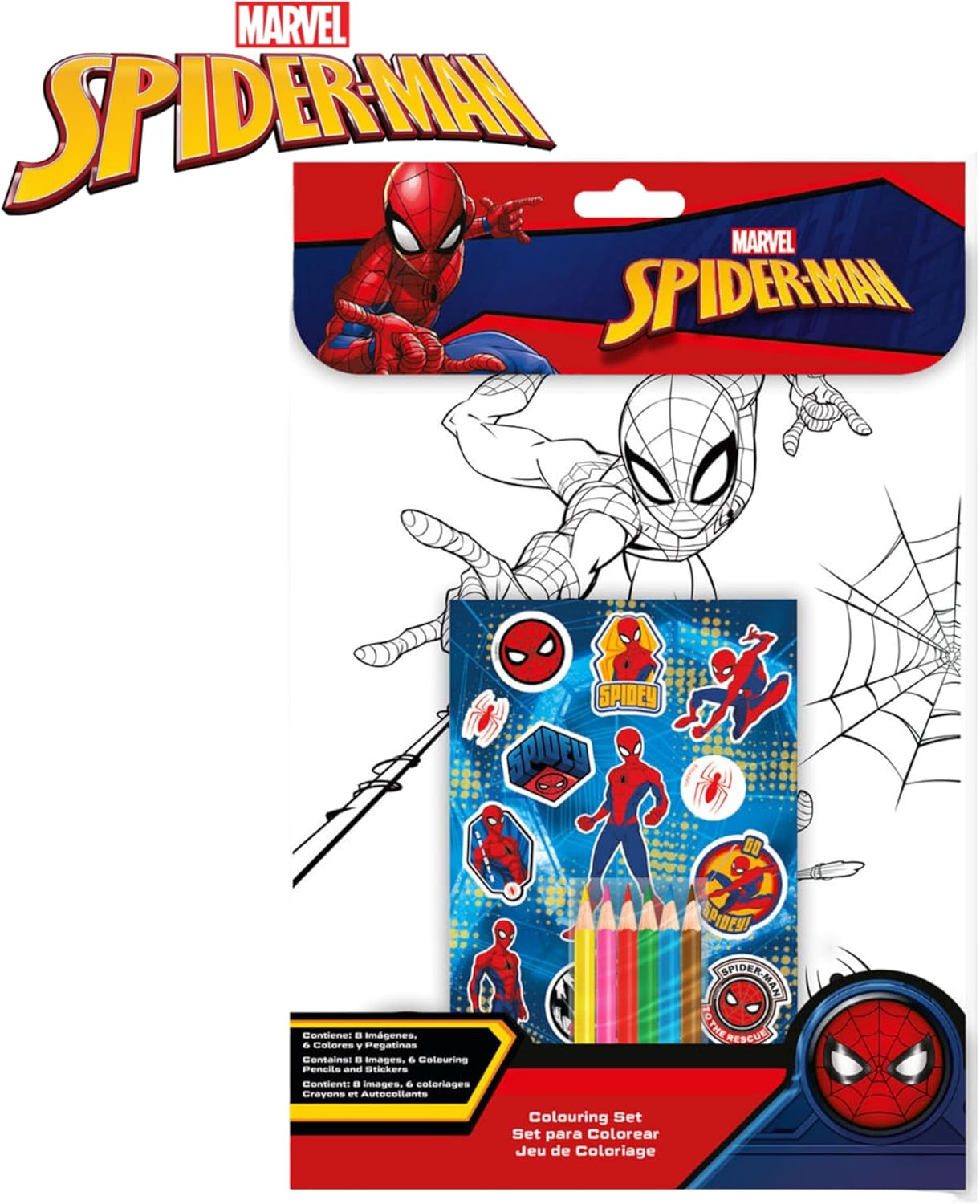 Kids Colouring Activity Set with Pencils - Assorted