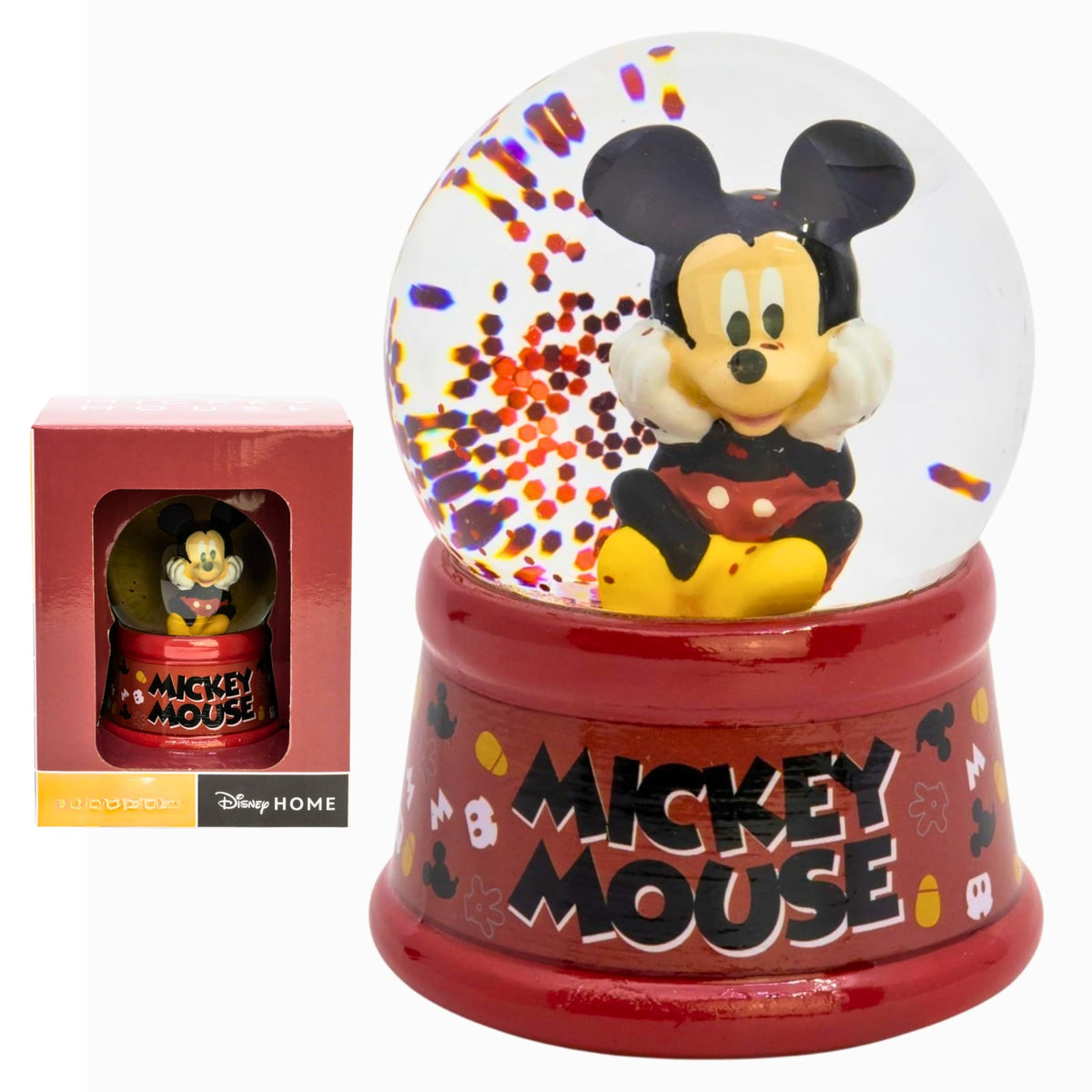 Disney Mickey Mouse Kids Licensed Glass Snow Globe in Gift Box 9.5cm