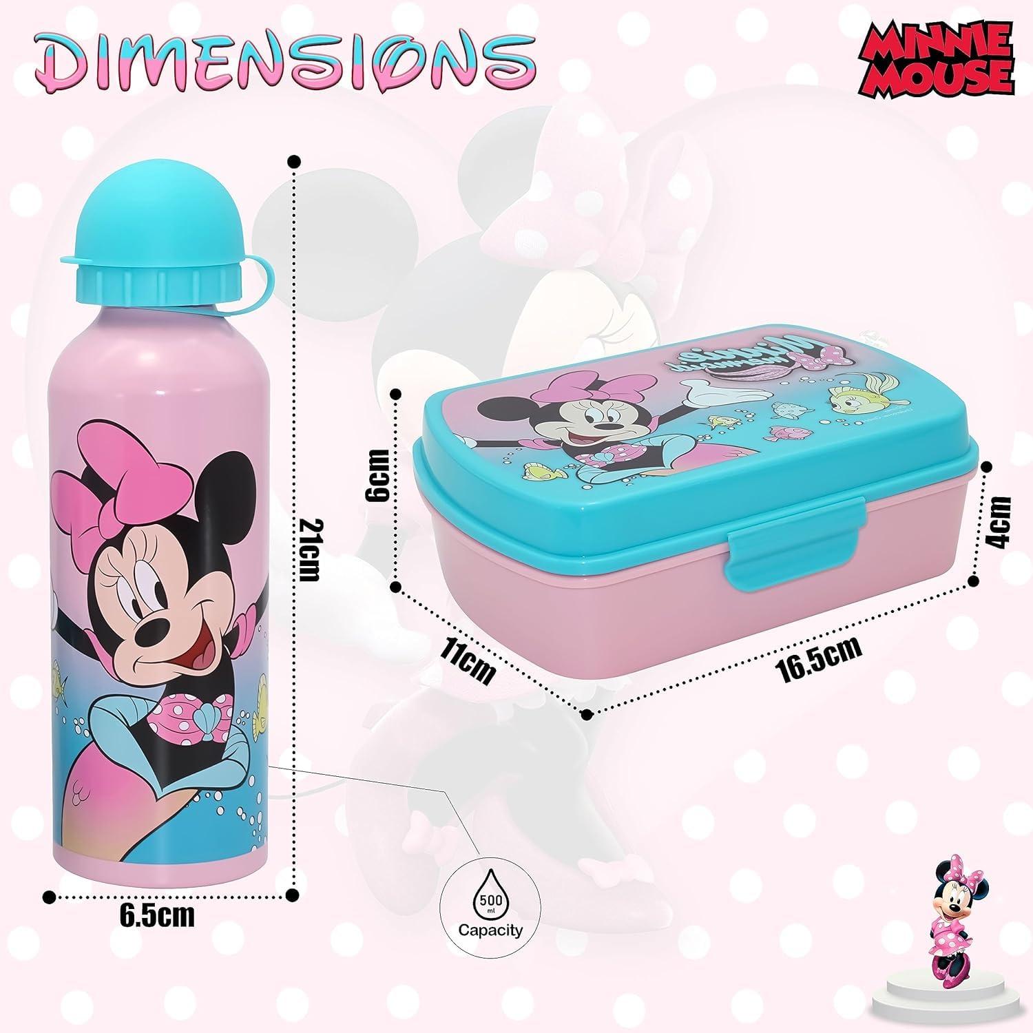 Kids Plastic Lunchbox with Aluminium Water Bottle Set