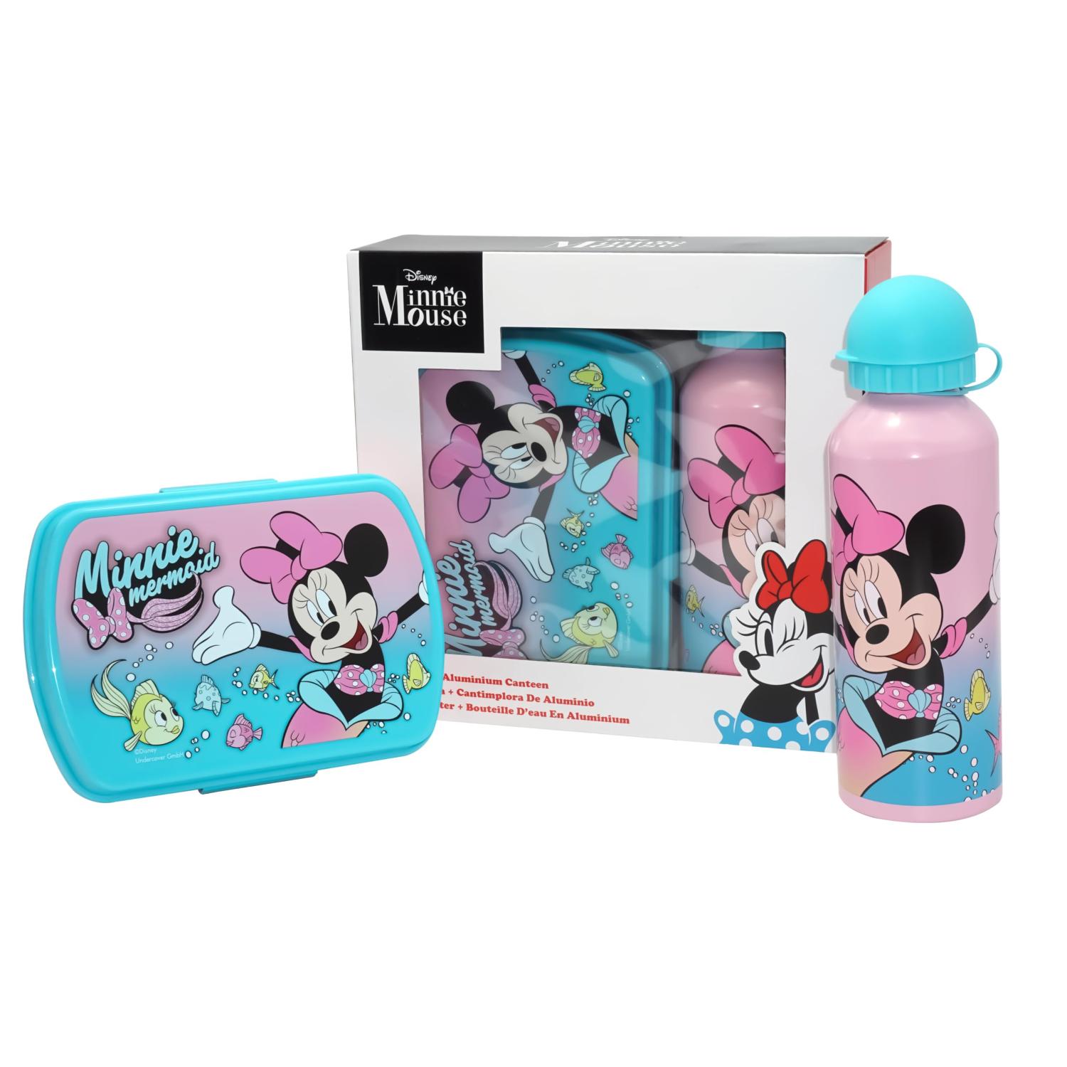 Kids Plastic Lunchbox with Aluminium Water Bottle Set