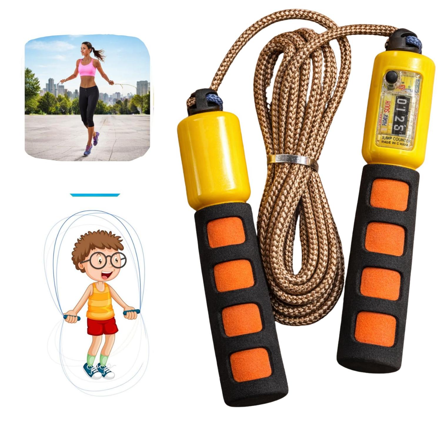 2.7m Adjustable Skipping Rope with Counter - Assorted