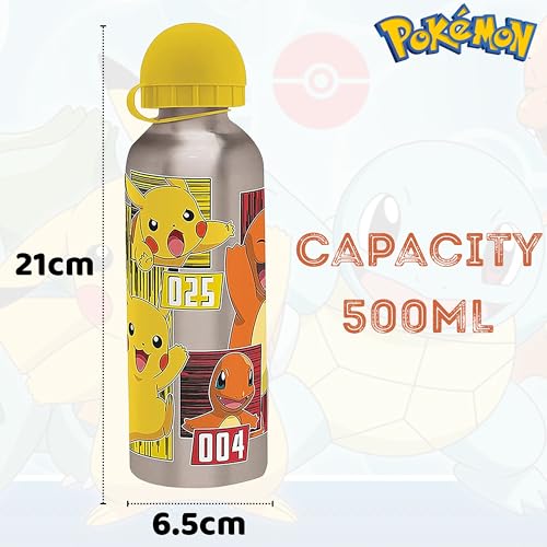 500ml Aluminium Water Bottle-Pokemon Black