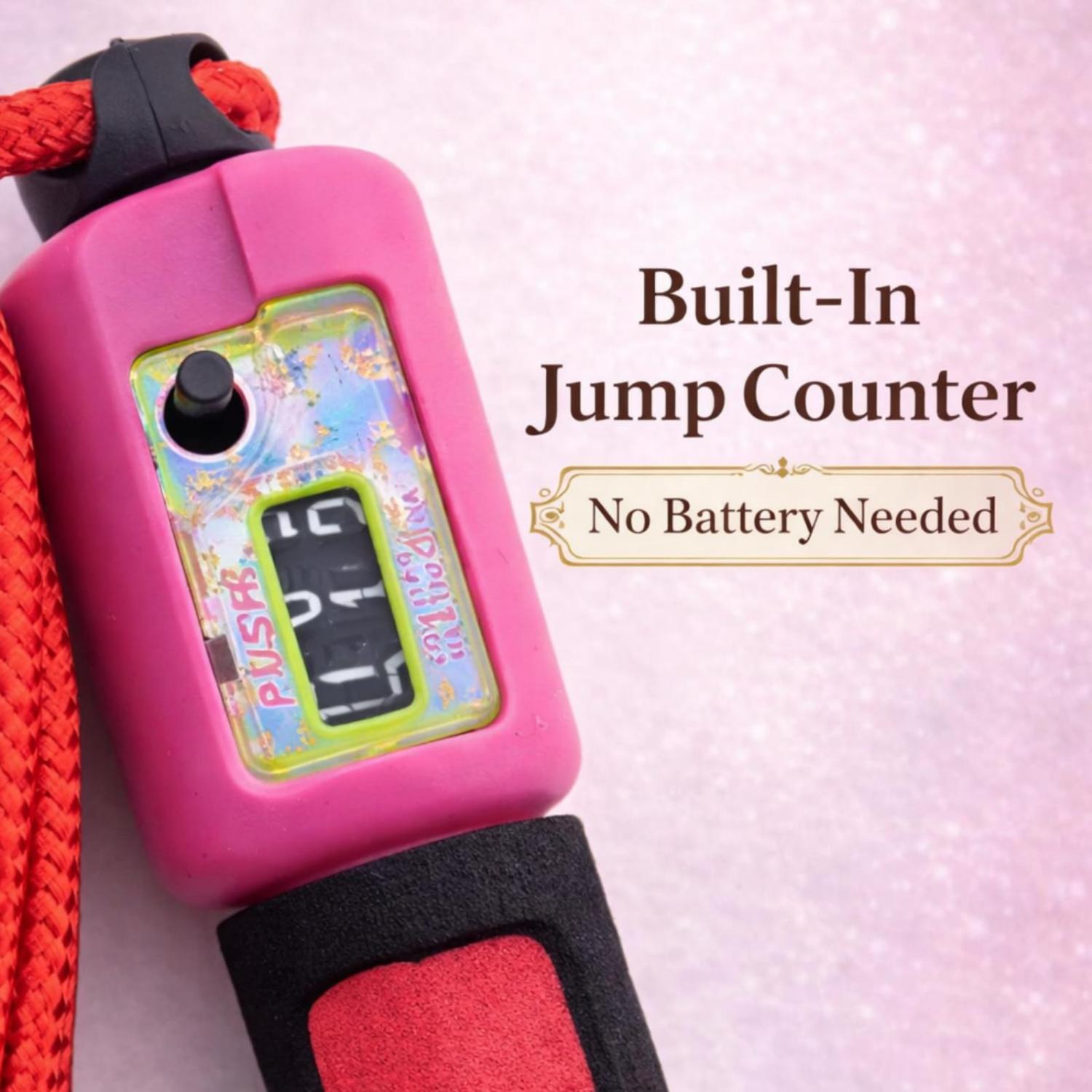 2.7m Adjustable Skipping Rope with Counter - Assorted