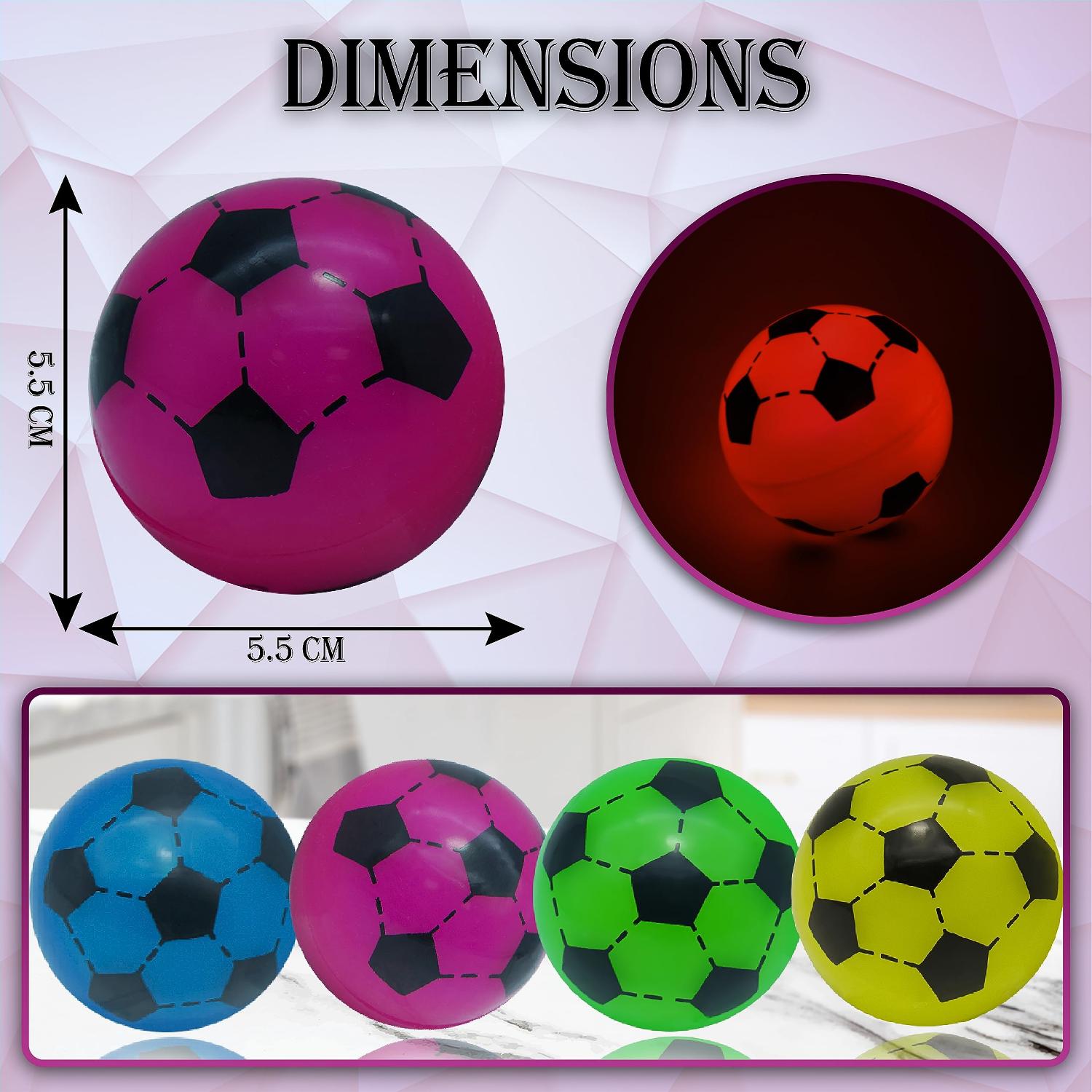 LED Light Up Footballs 5.5cm Glow Balls – Assorted