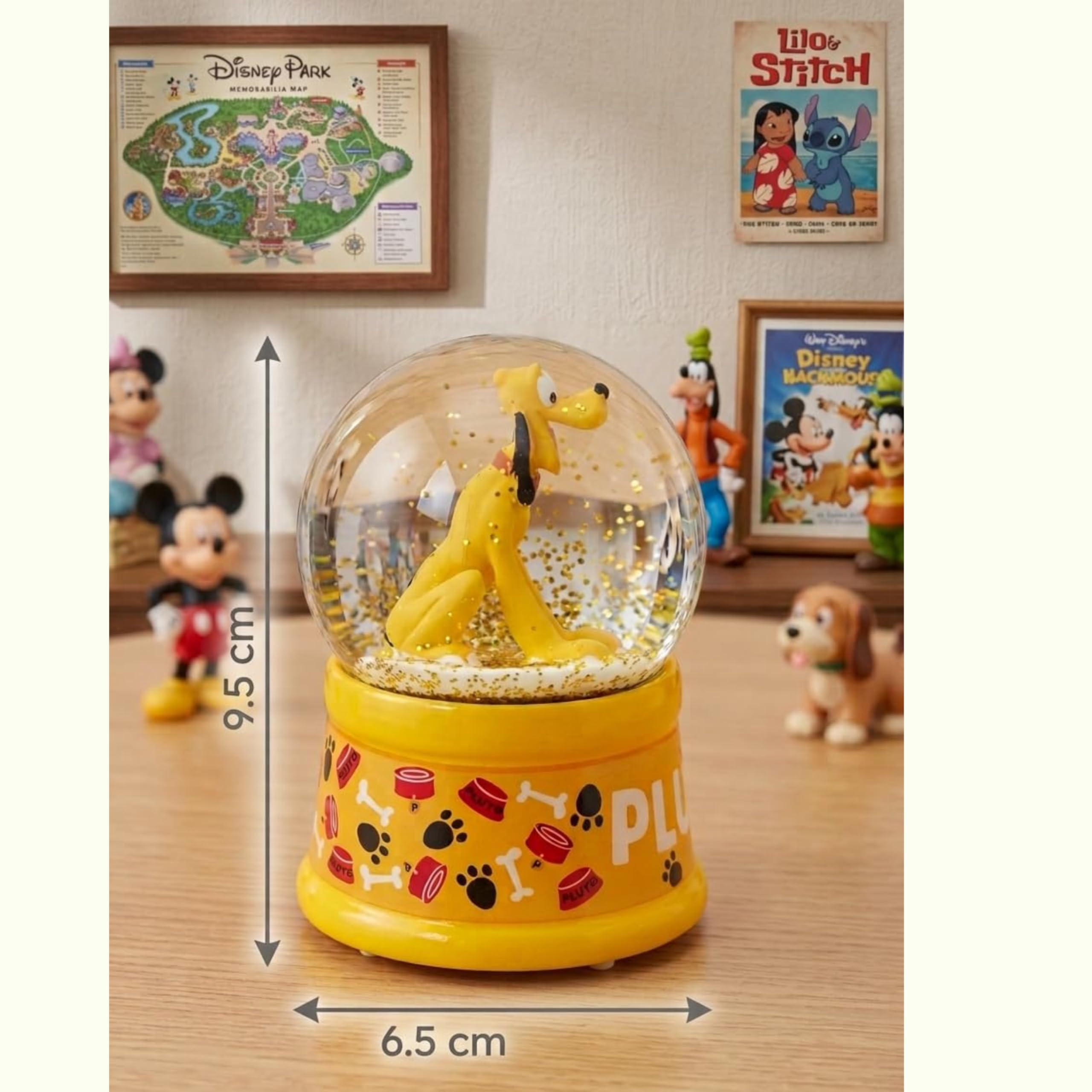 Glass Snow Globe 9.5cm Glitter Water Dome with Gift Box