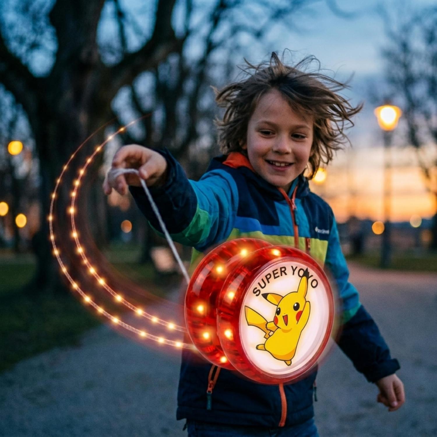 5.5cm Pokemon LED Light-Up YoYo Toys for Kids – Assorted