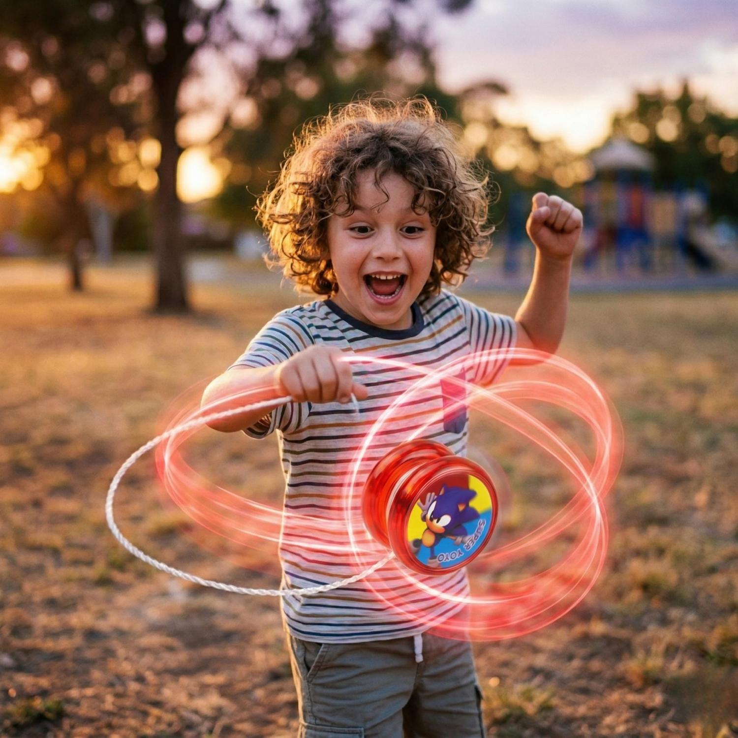 5.5cm Sonic the Hedgehog LED Light-Up YoYo Toys for Kids