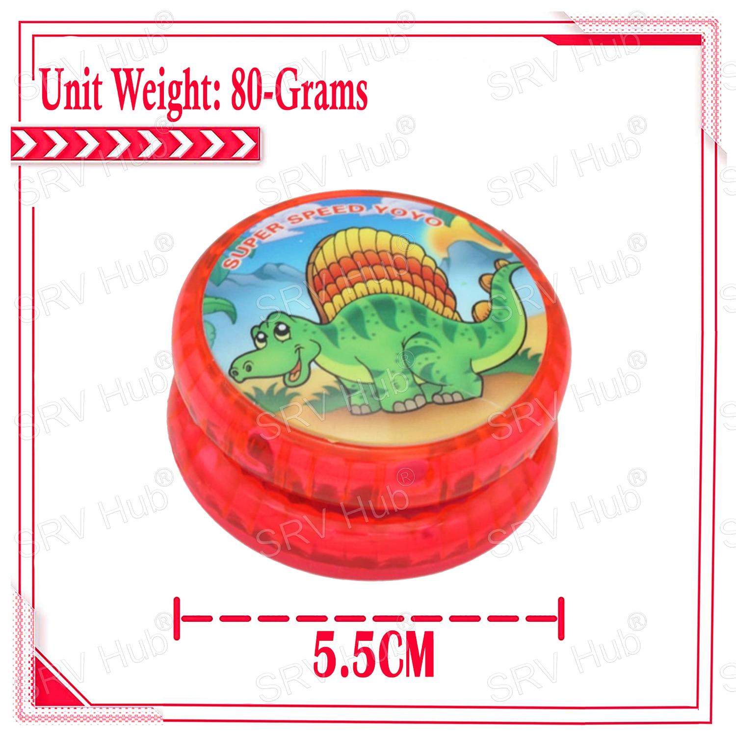 5.5cm Kids Light-Up Dinosaur Yo-Yo Toy with String - Assorted