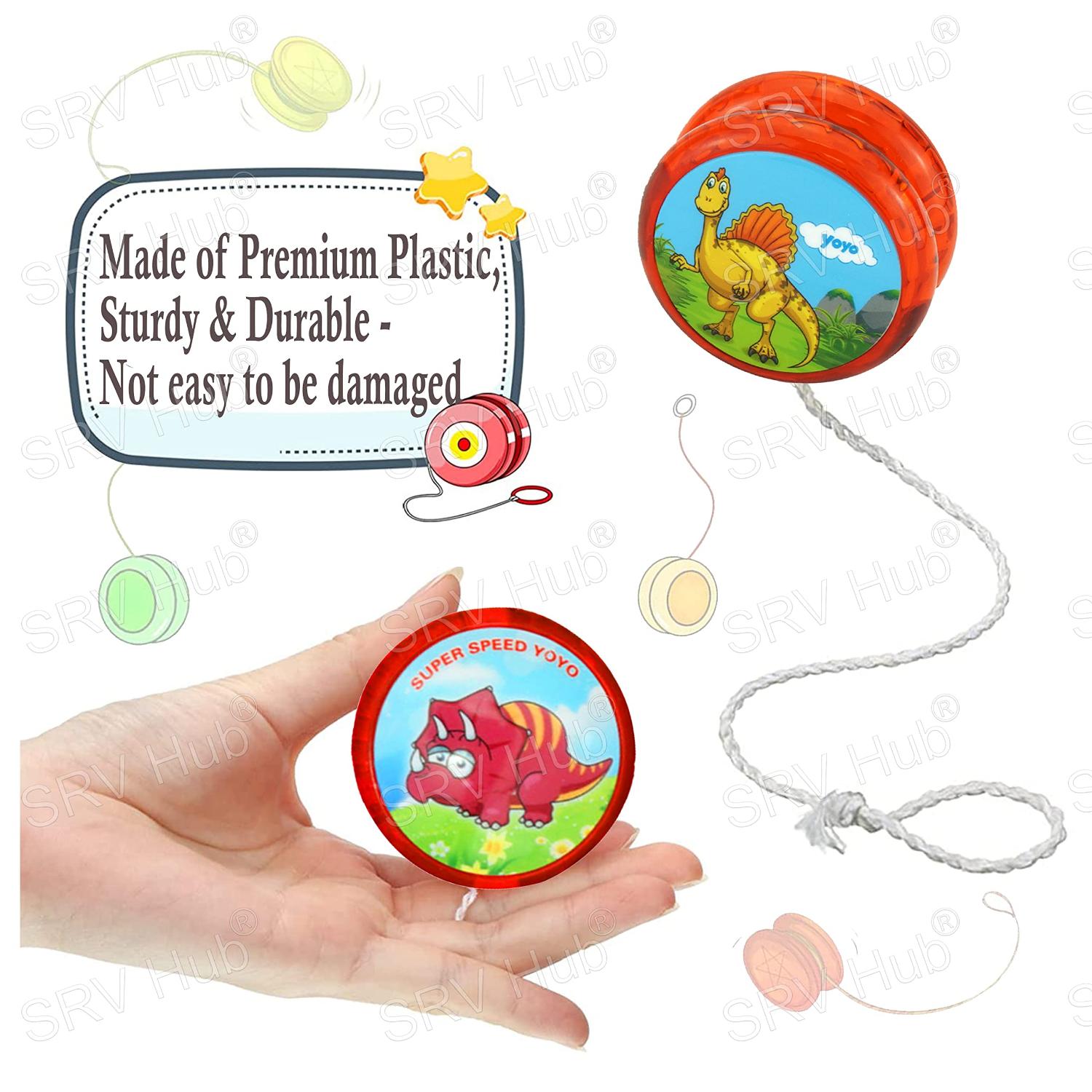 5.5cm Kids Light-Up Dinosaur Yo-Yo Toy with String - Assorted