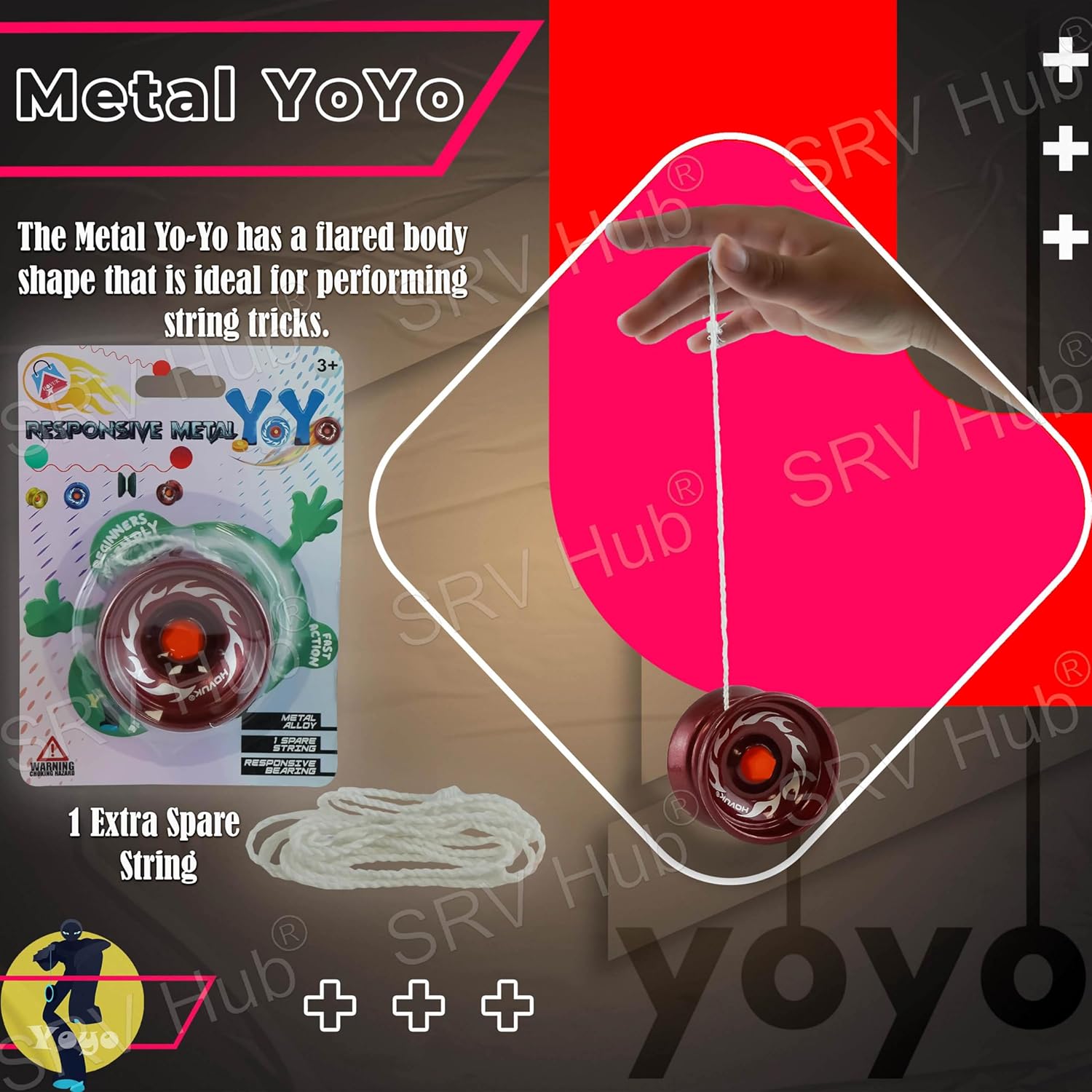 5cm Metal Responsive YoYos for Beginners – Assorted