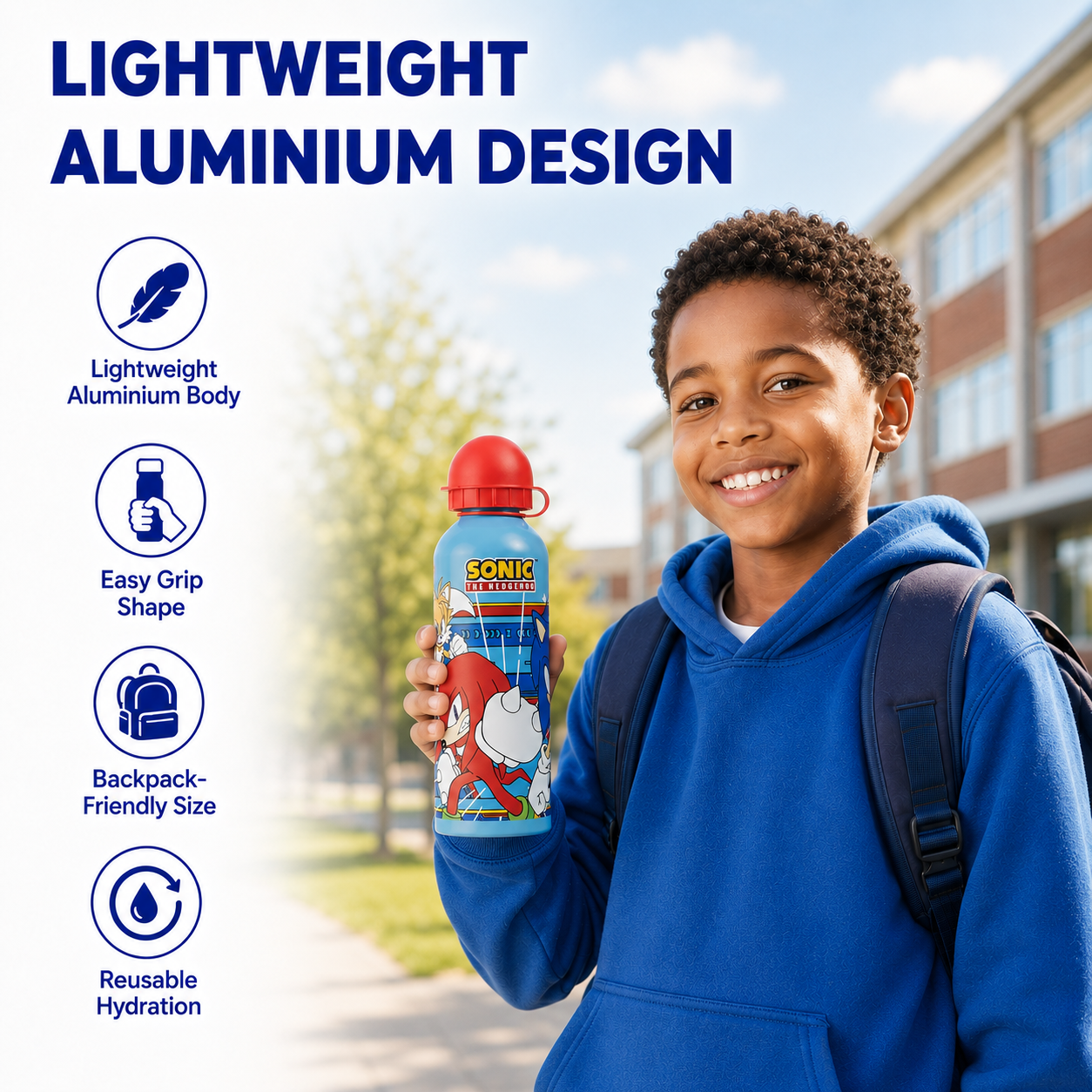 Sonic Aluminium Water Bottle 500ml