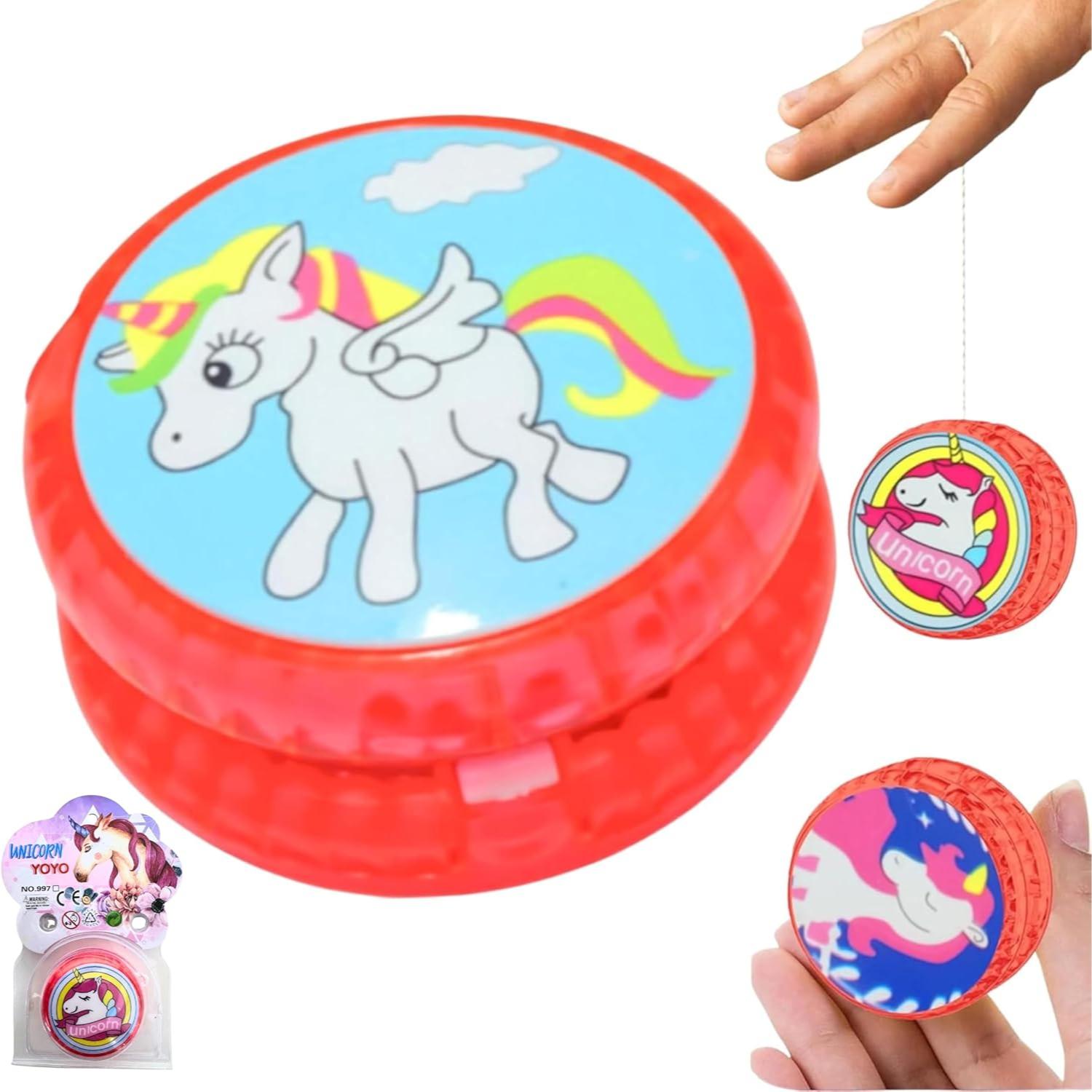 5.5cm LED Light-Up Unicorn Yo-Yos for Kids - Assorted