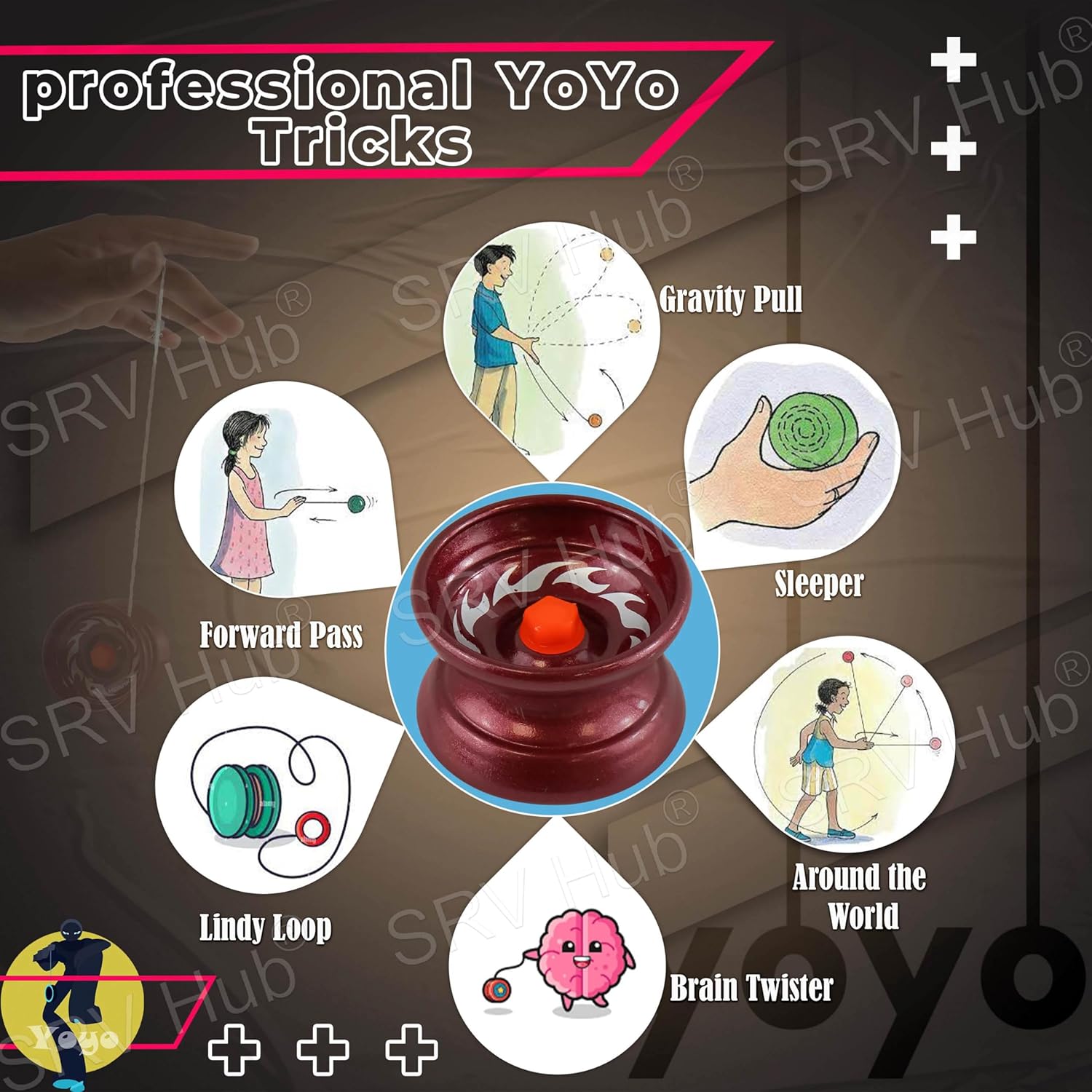 5cm Metal Responsive YoYos for Beginners – Assorted