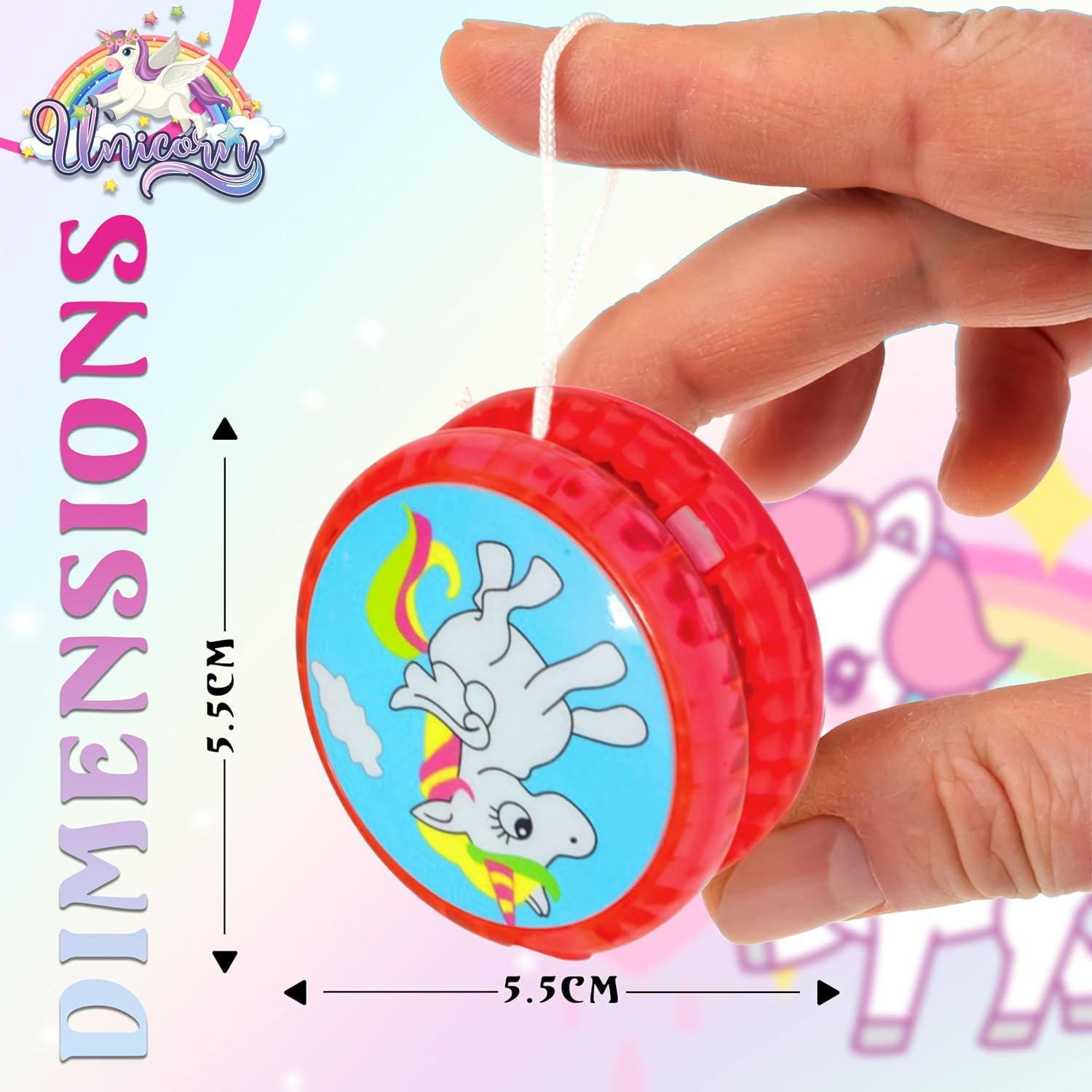 5.5cm LED Light-Up Unicorn Yo-Yos for Kids - Assorted