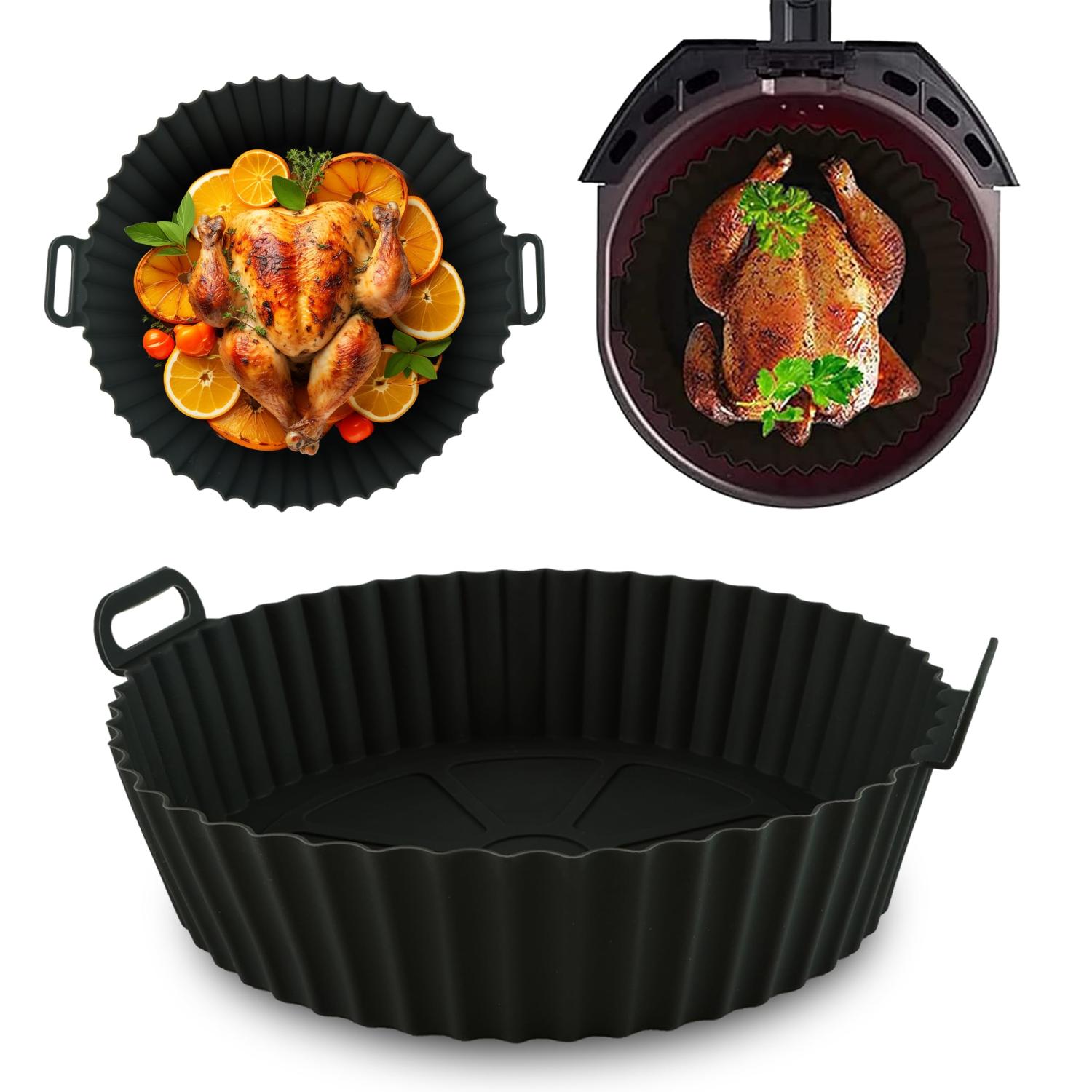 Reusable Silicone Air Fryer Liner Non-Stick Heat Resistant Dishwasher Safe