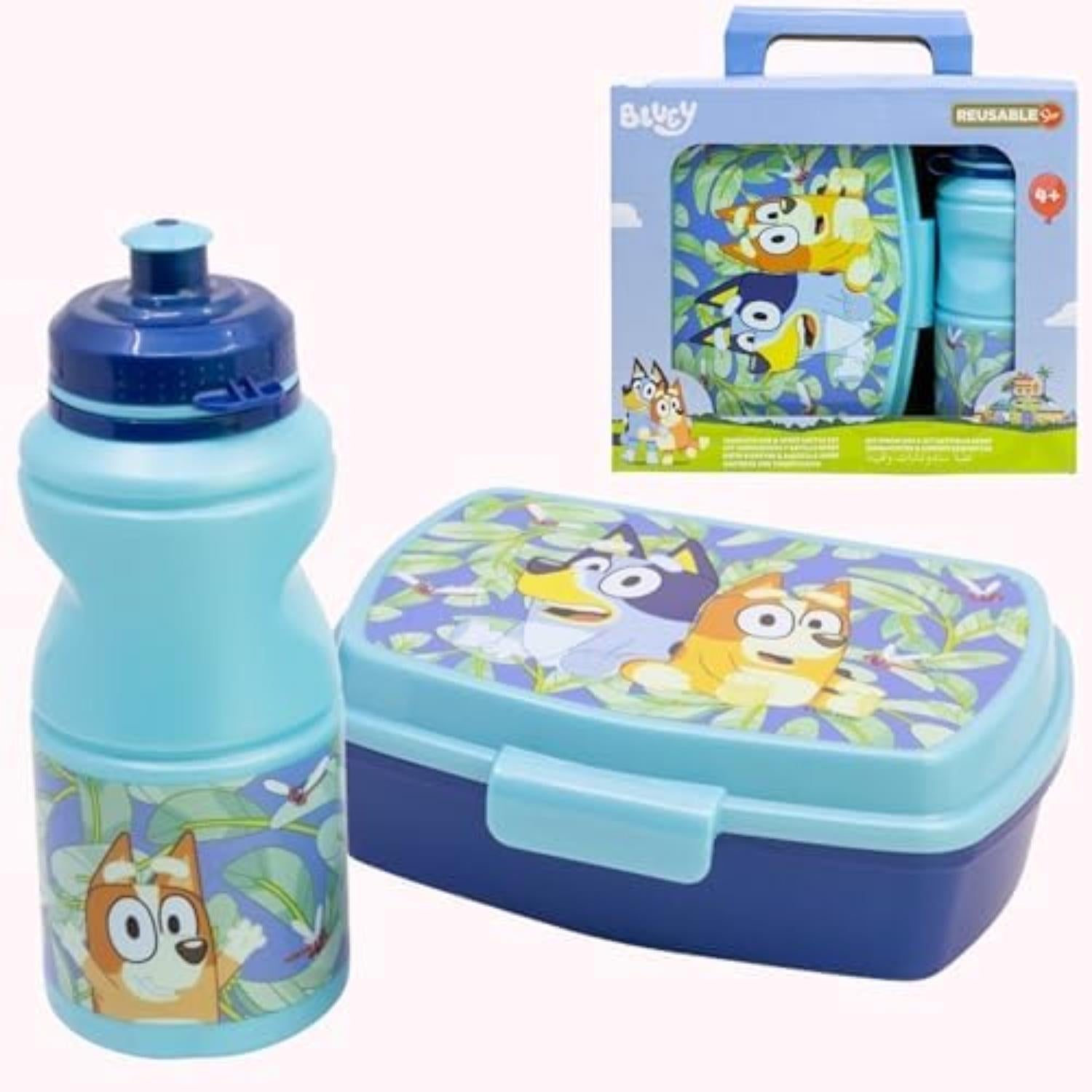 2Pcs Lunch Box & Water Bottle Set in Gift Box - Bluey