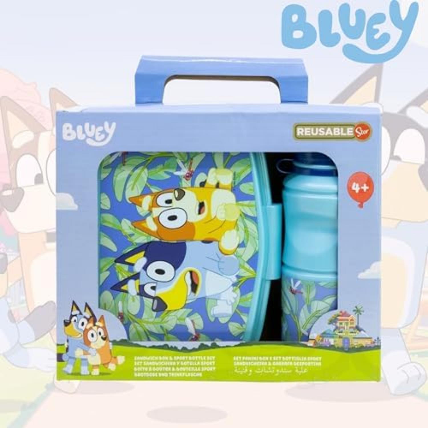 2Pcs Lunch Box & Water Bottle Set in Gift Box - Bluey