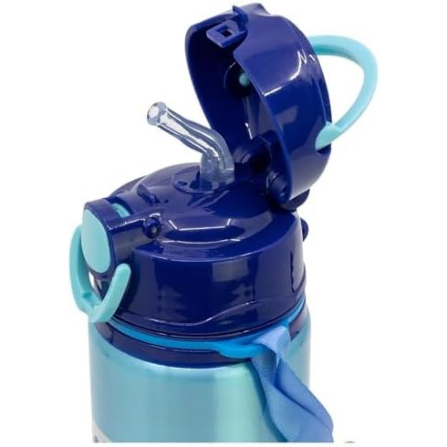 Bluey Aluminium Water Bottle 730ml with Pop-Up Straw & Carry Strap