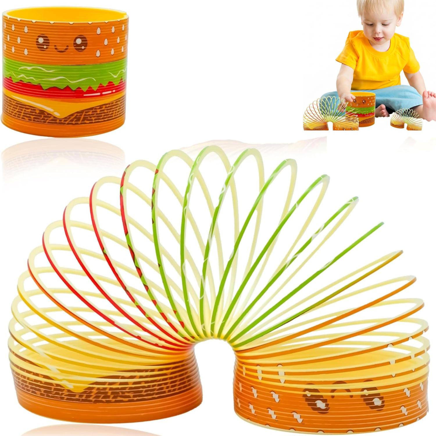 Hamburger Spring Slinky Toy - 7.3cm