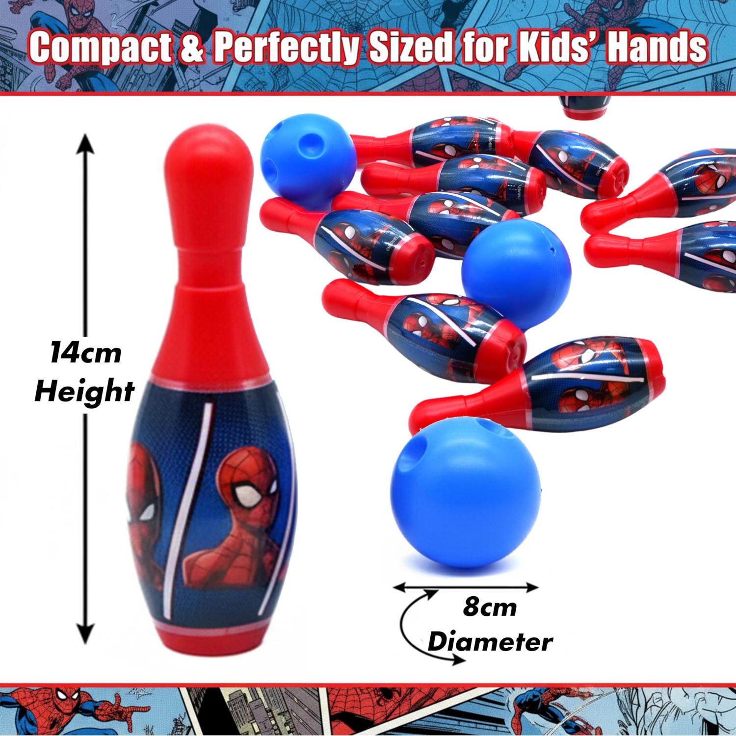 Spiderman Kids Bowling Set - 10 Pins &amp; 2 Balls