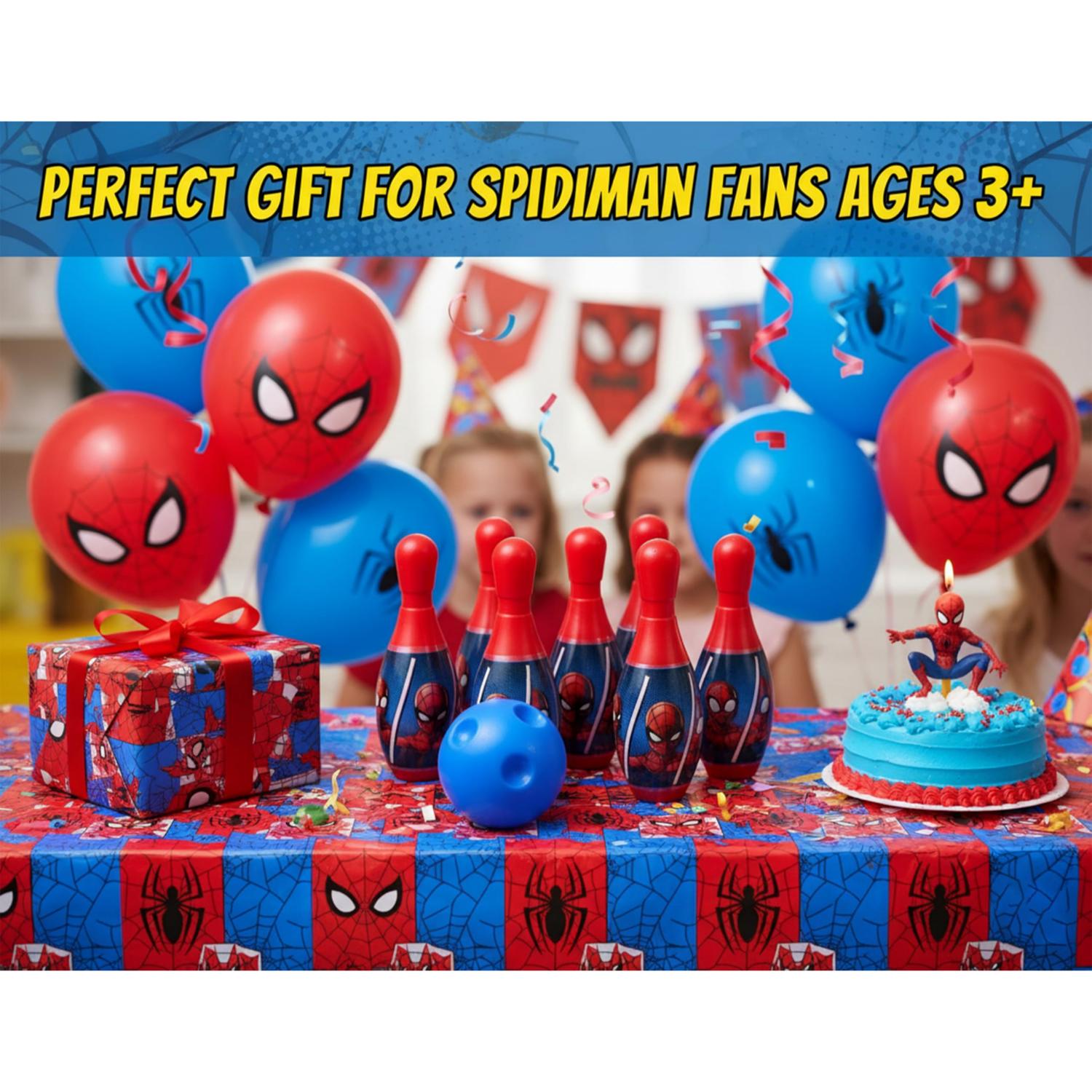 Spiderman Kids Bowling Set - 10 Pins &amp; 2 Balls