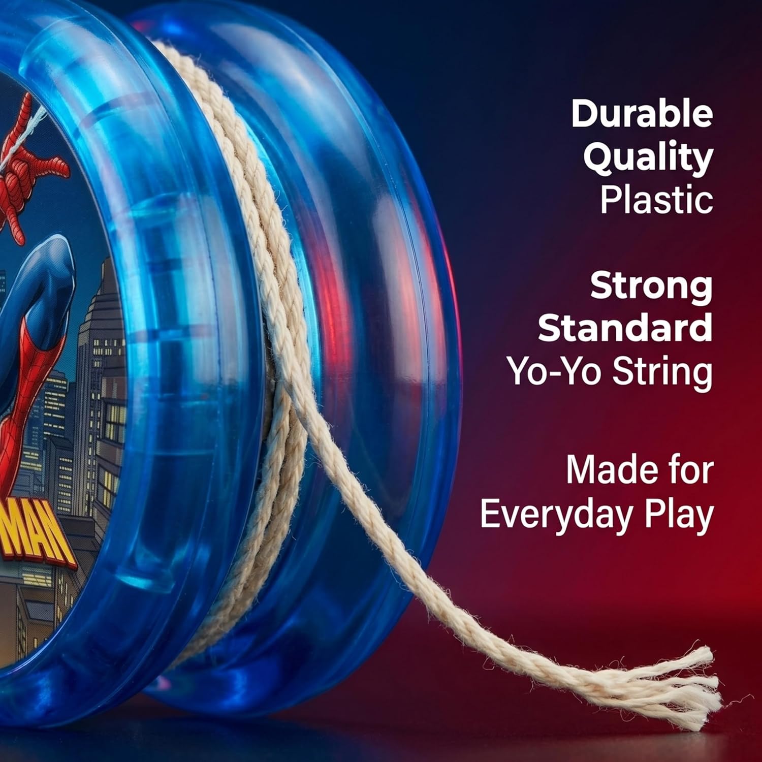 5.5cm Spiderman LED Light-Up YoYo with String For Kids