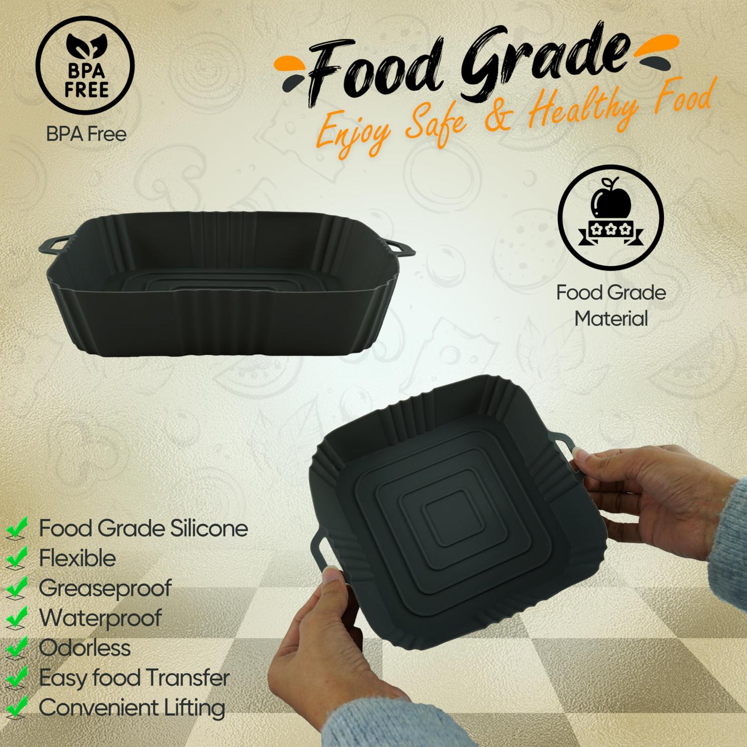 Reusable Silicone Air Fryer Liner Non-Stick Heat Resistant Dishwasher Safe