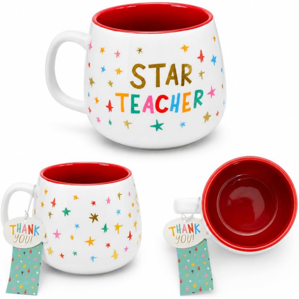 10cm Gold Foil Teacher Ceramic Mug 450ml