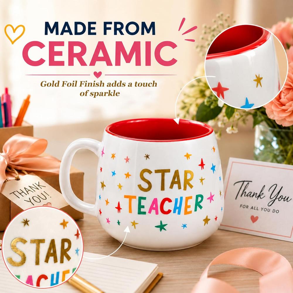 10cm Gold Foil Teacher Ceramic Mug 450ml