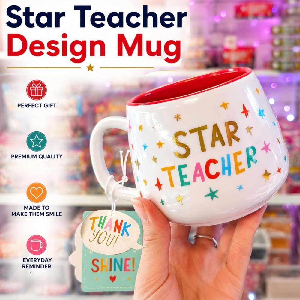 10cm Gold Foil Teacher Ceramic Mug 450ml