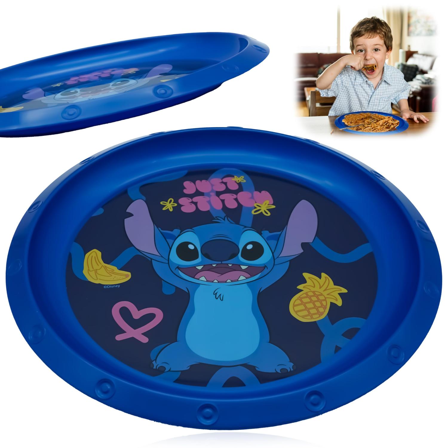 Kids 21.5cm BPA-Free Plastic Plate Reusable Round Snack Plate