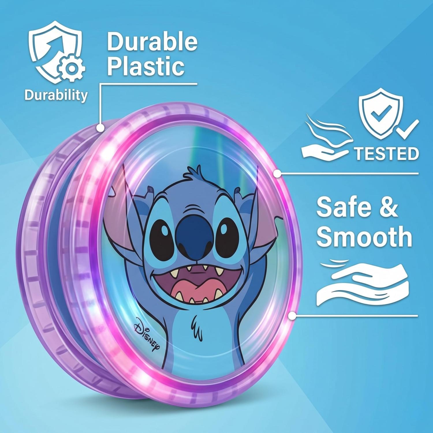 Disney Stitch LED Light-Up YoYo with String - 5.5cm
