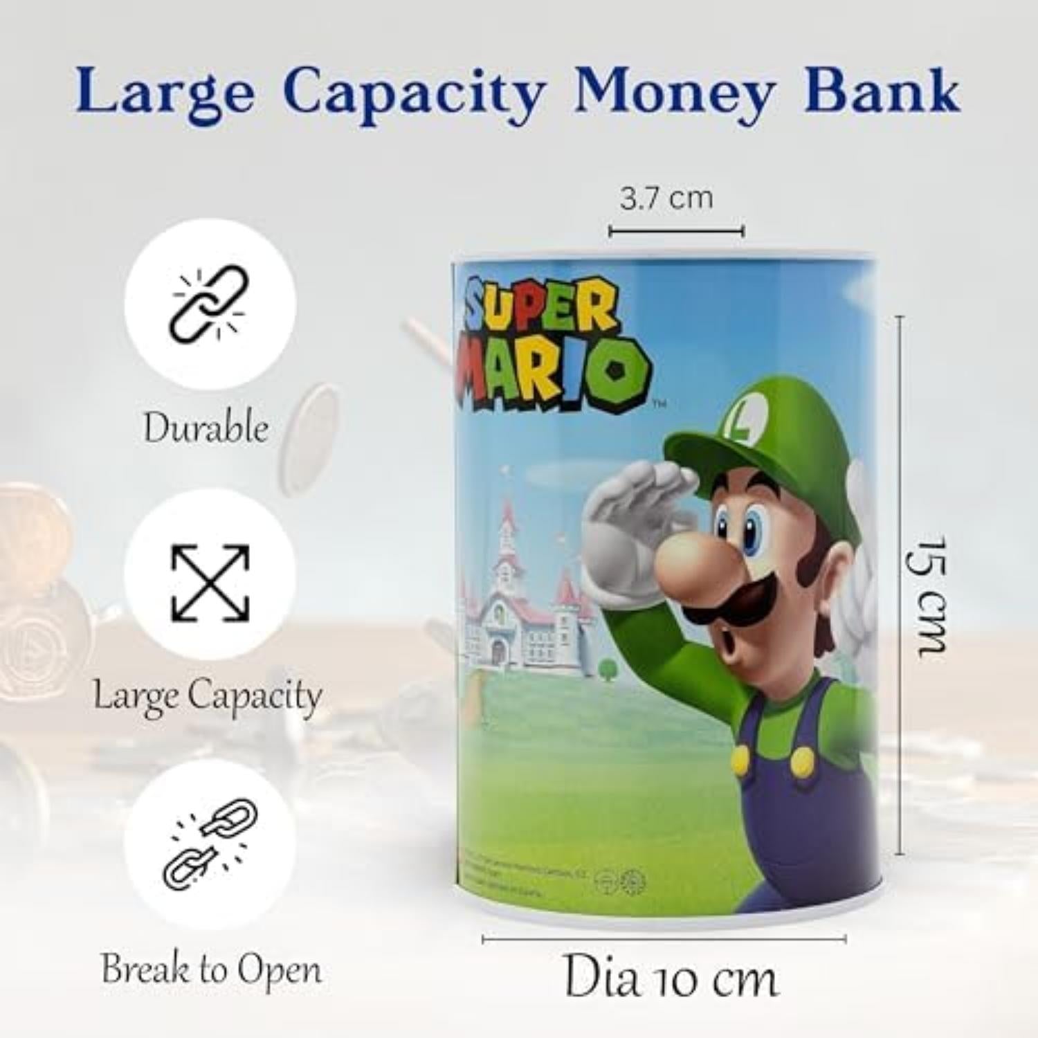 Assorted Character Metallic Money Box for Kids – Coin Savings Bank