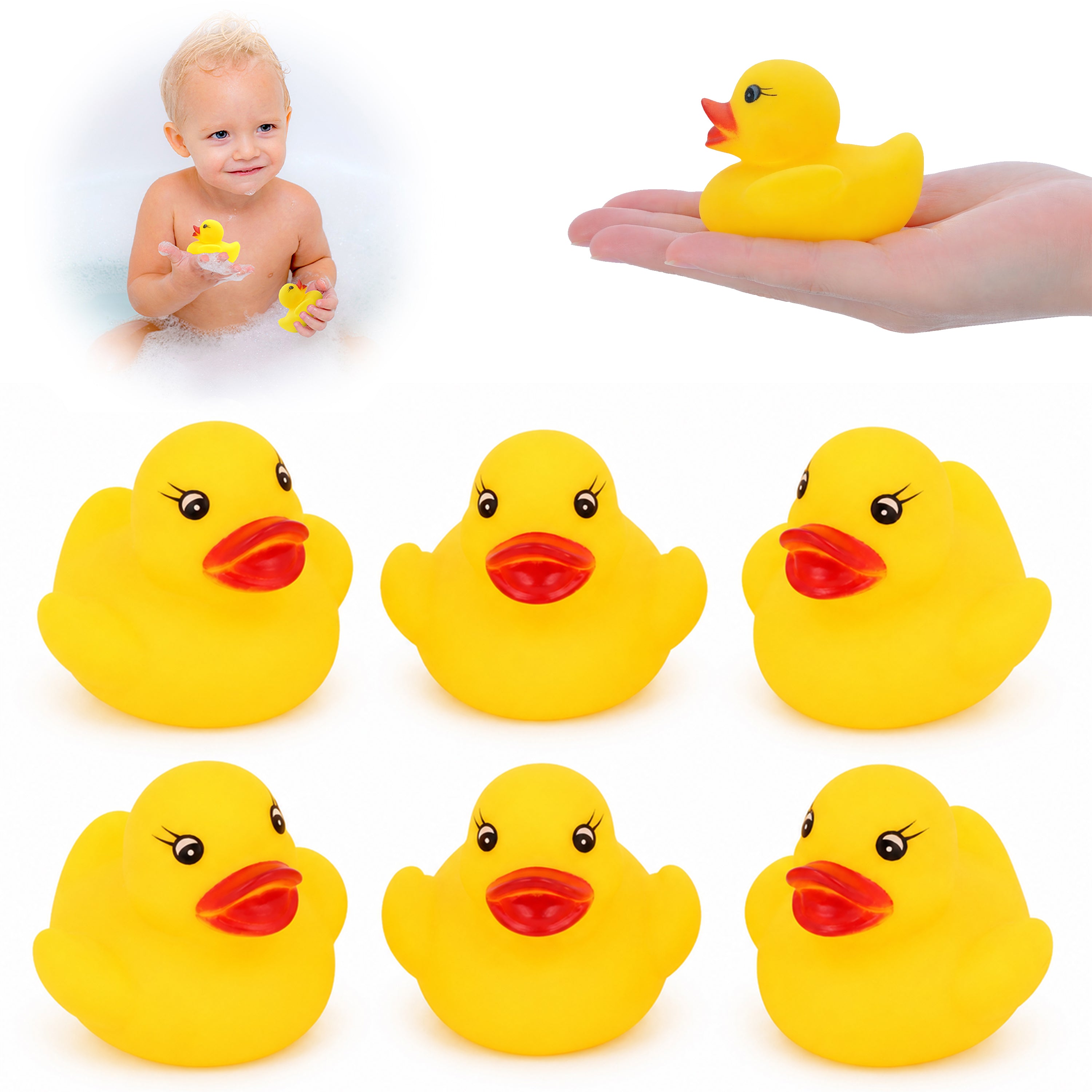1x Yellow Squeaky Bath Duck 5cm