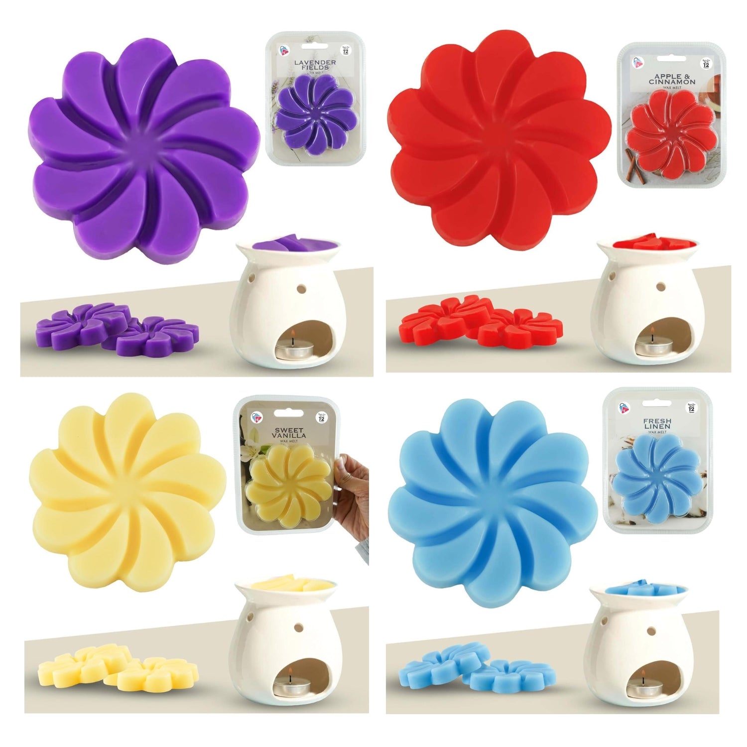 Flower Shaped Scented Soy Wax Melts 2.99oz