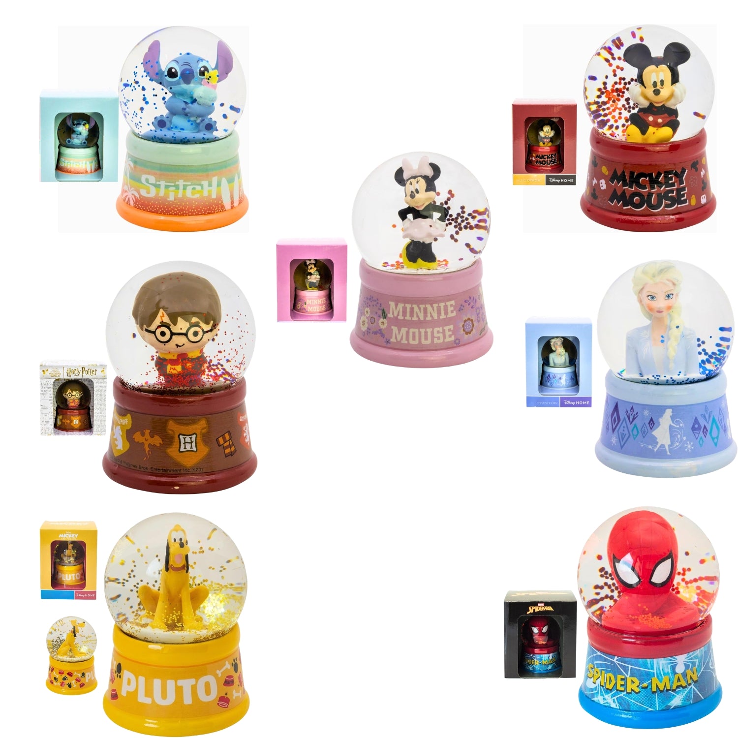 Glass Snow Globe 9.5cm Glitter Water Dome with Gift Box