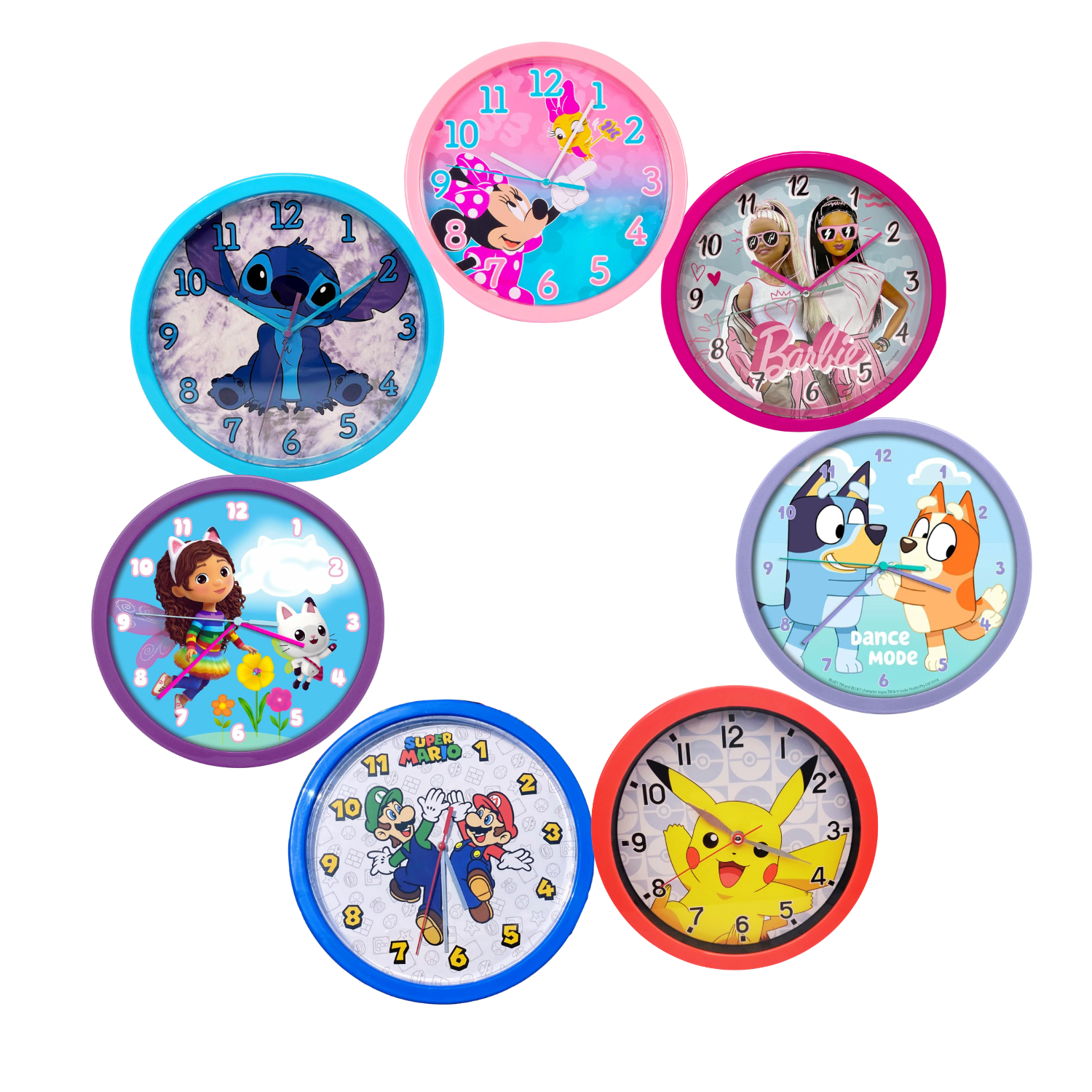 Children Modern Wall Clock Battery Operated, Wall Decor Gift for Kids