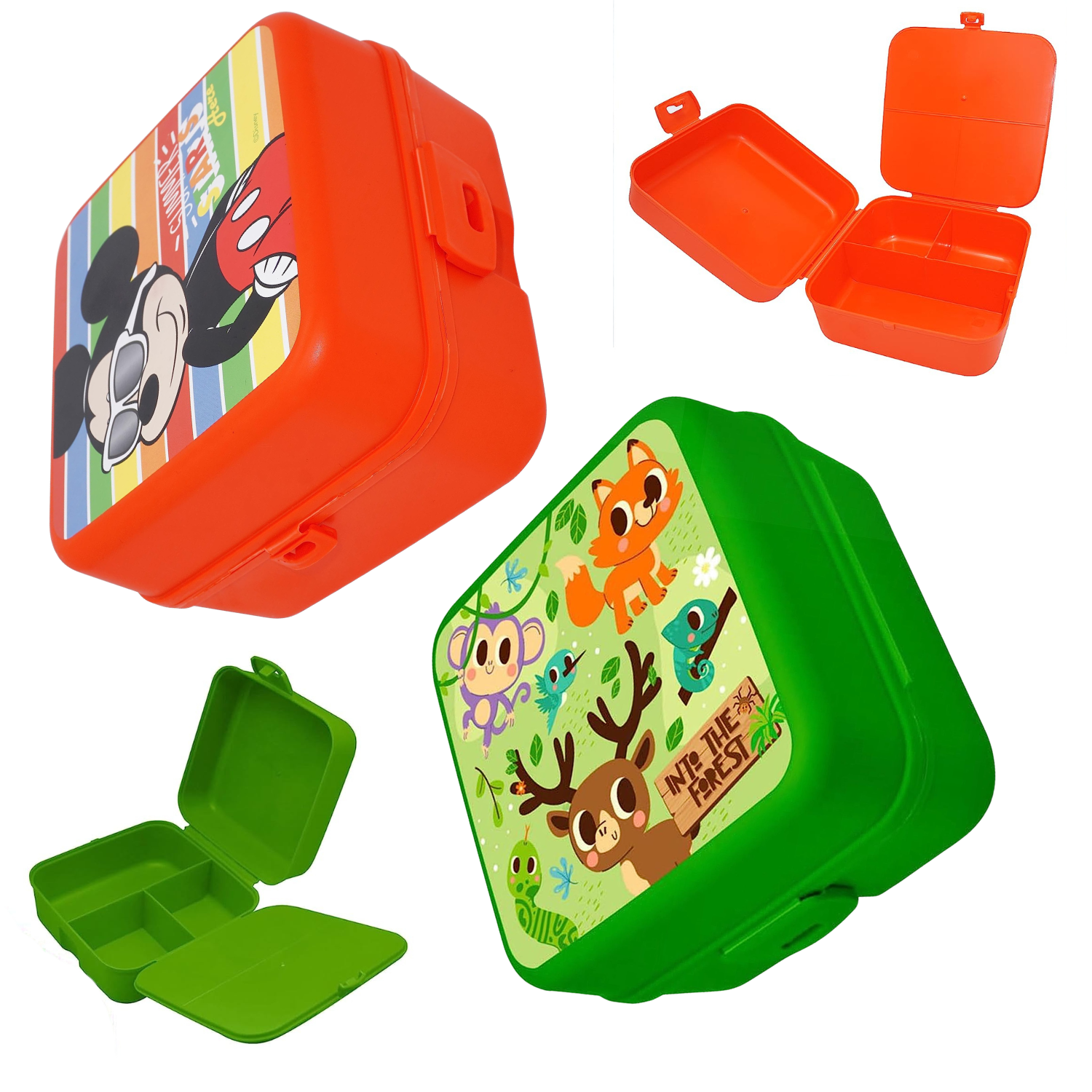 Square Lunch Box 3 Compartments