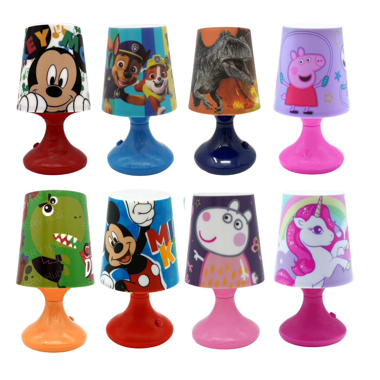 Table Lamp Battery Powered Bedside Lamp for Kids