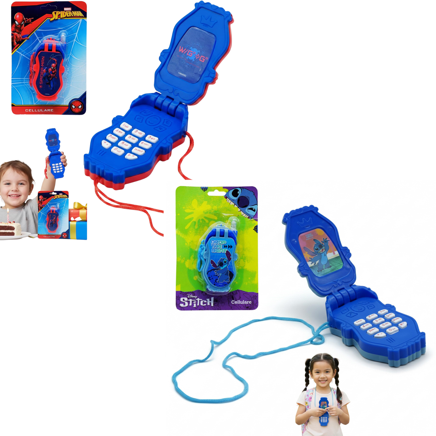 Plastic Flip Phone Toy 10cm