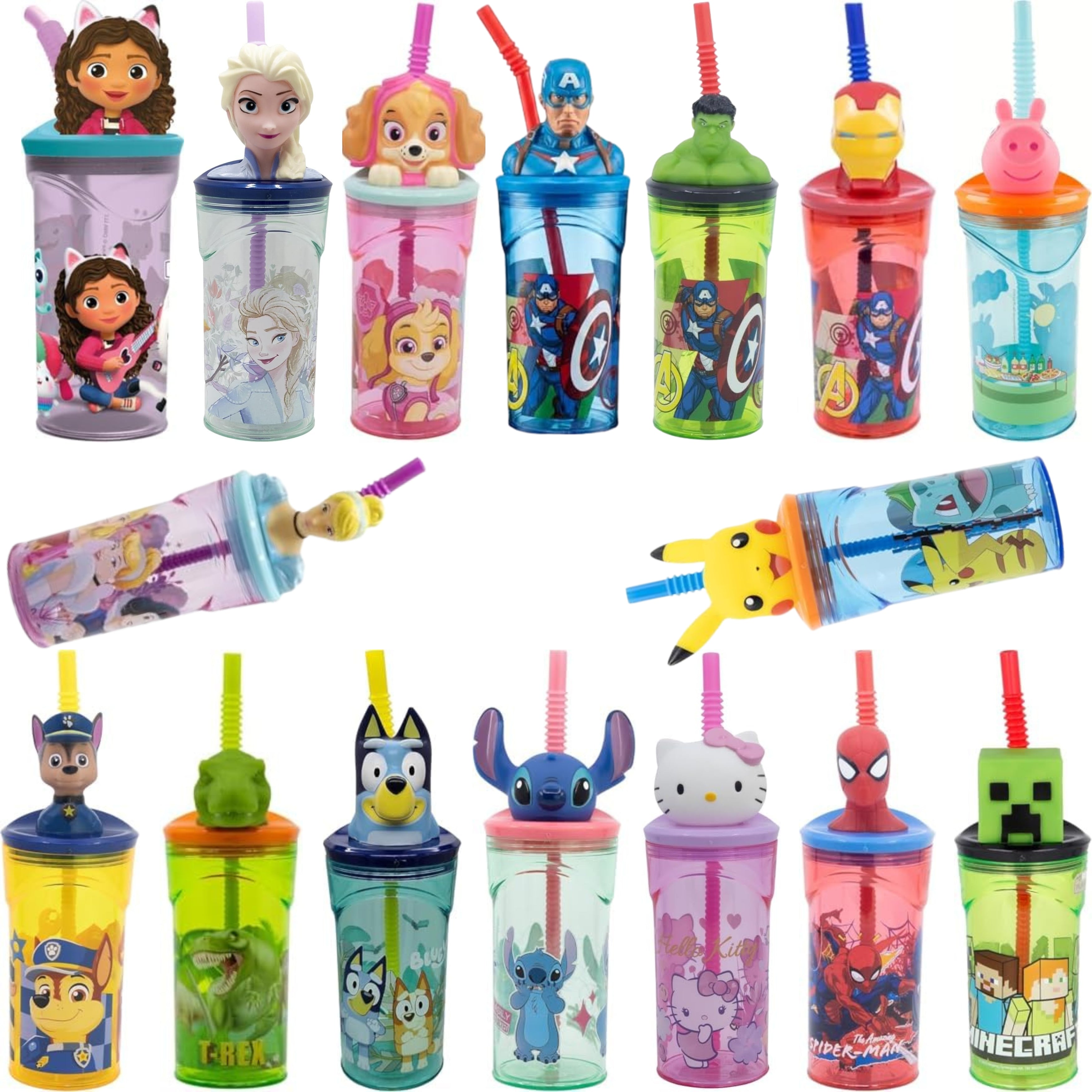 3D Figurine Tumbler with Flexible Straw 360ml