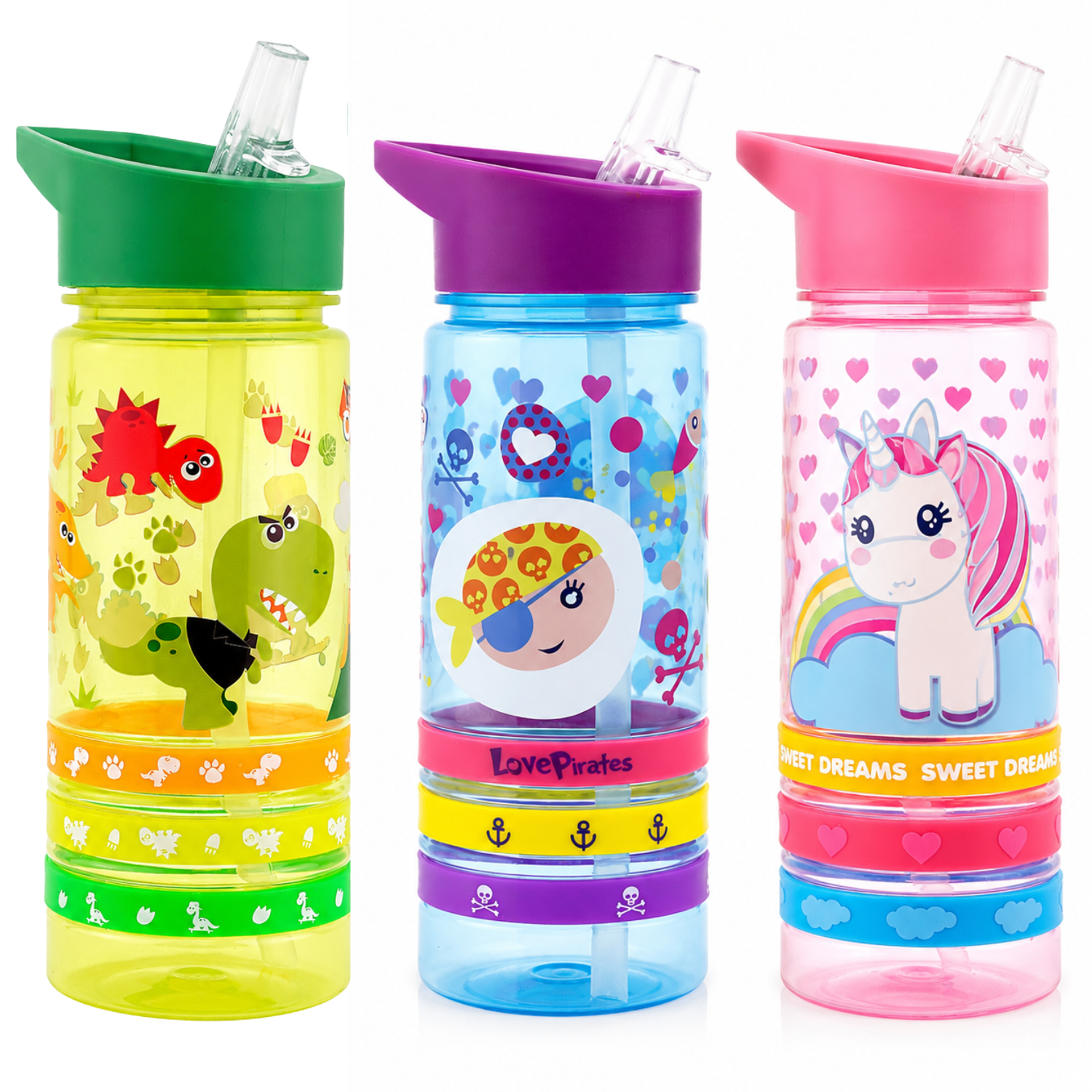 500ml Straw Sipper Kids Drink Bottle