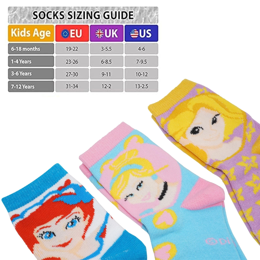 Disney Princess Socks 3 Pairs
