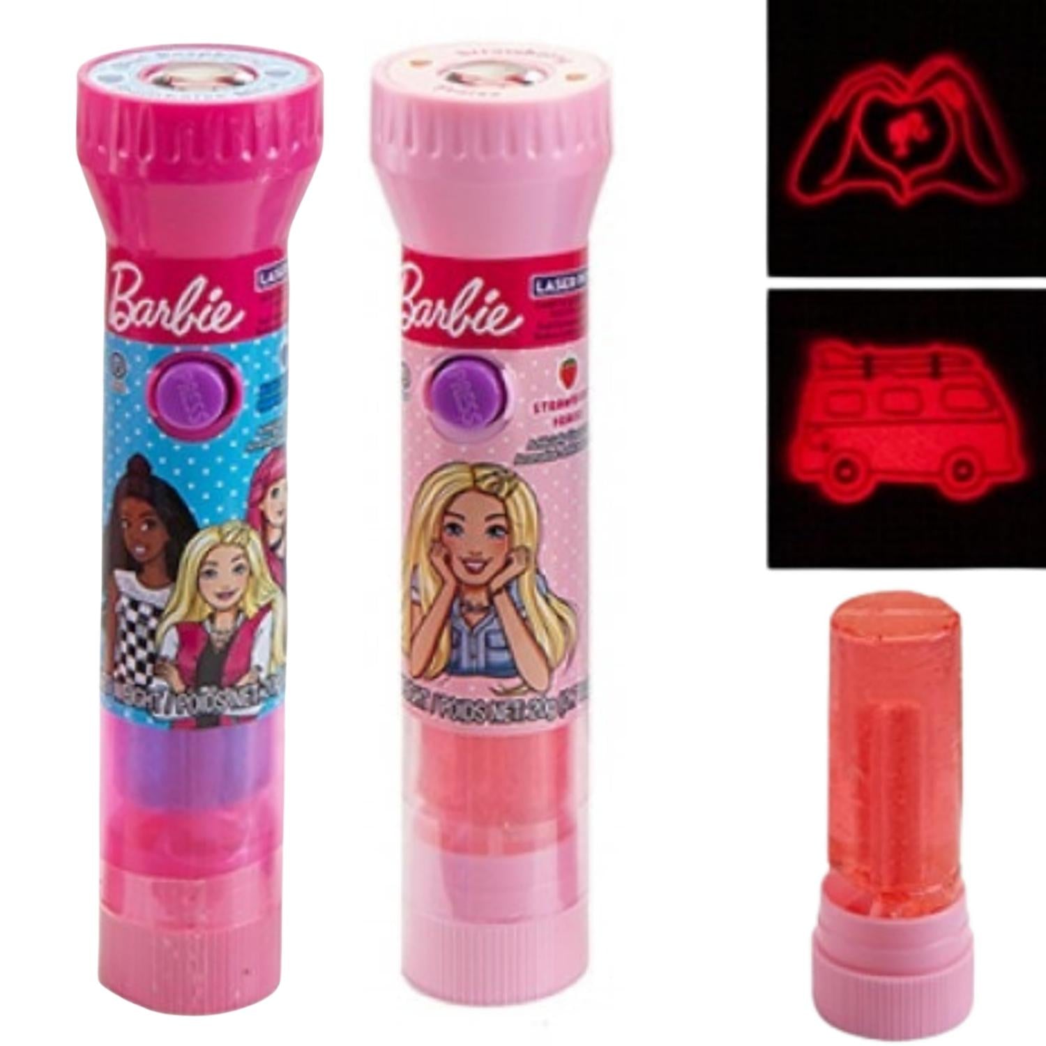 Barbie Laser Pop Lollipop – Flavour Candy with Light Projector