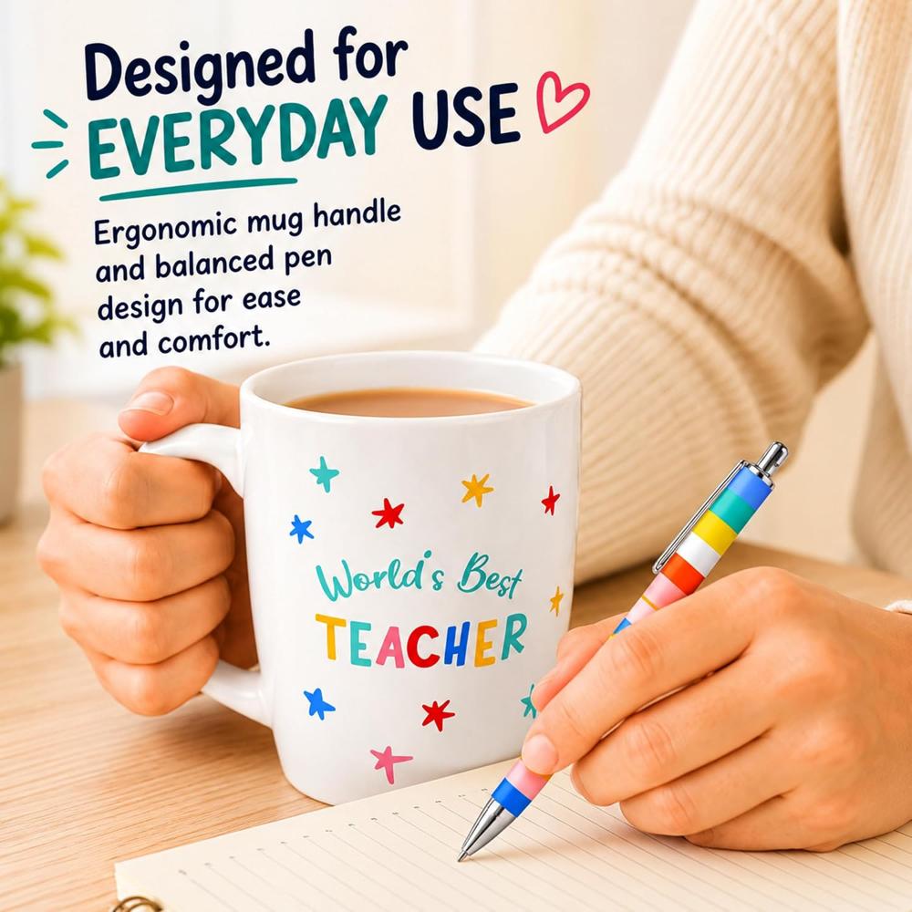 Teacher Ceramic Mug 400ml & Pen Gift Set