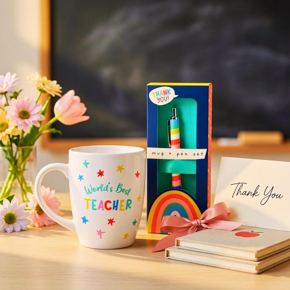 Teacher Ceramic Mug 400ml & Pen Gift Set