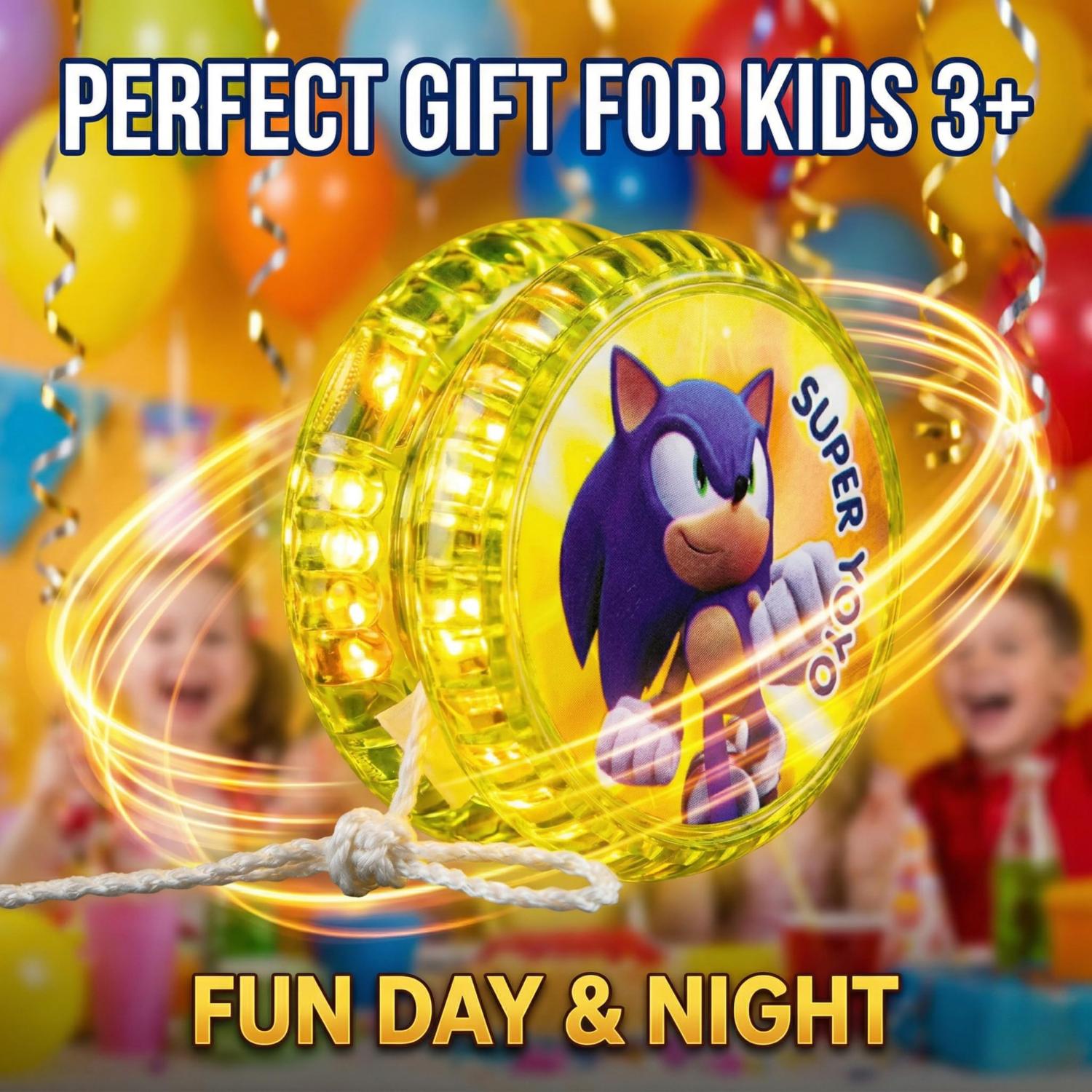 5.5cm Sonic the Hedgehog LED Light-Up YoYo Toys for Kids
