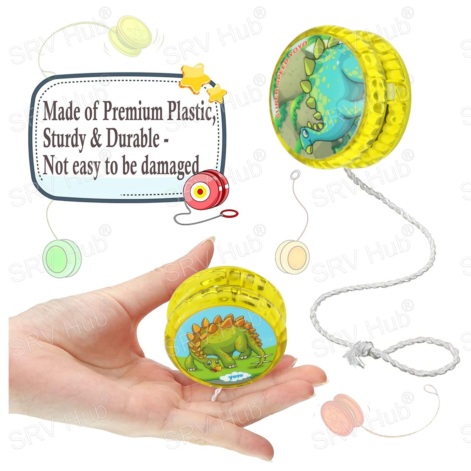 5.5cm Kids Light-Up Dinosaur Yo-Yo Toy with String - Assorted