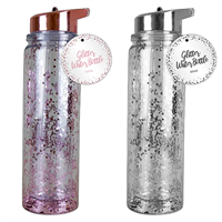 Silver Glitter Water Bottle 500ml