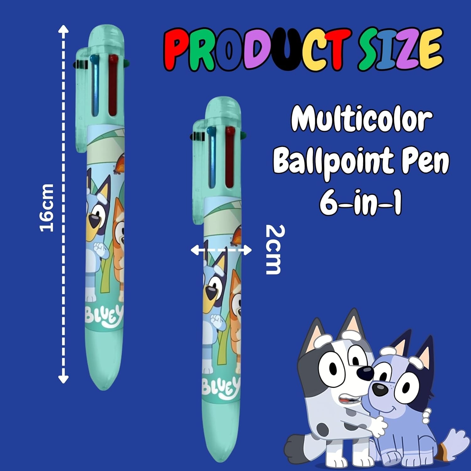 6 Color Pen Character Printed